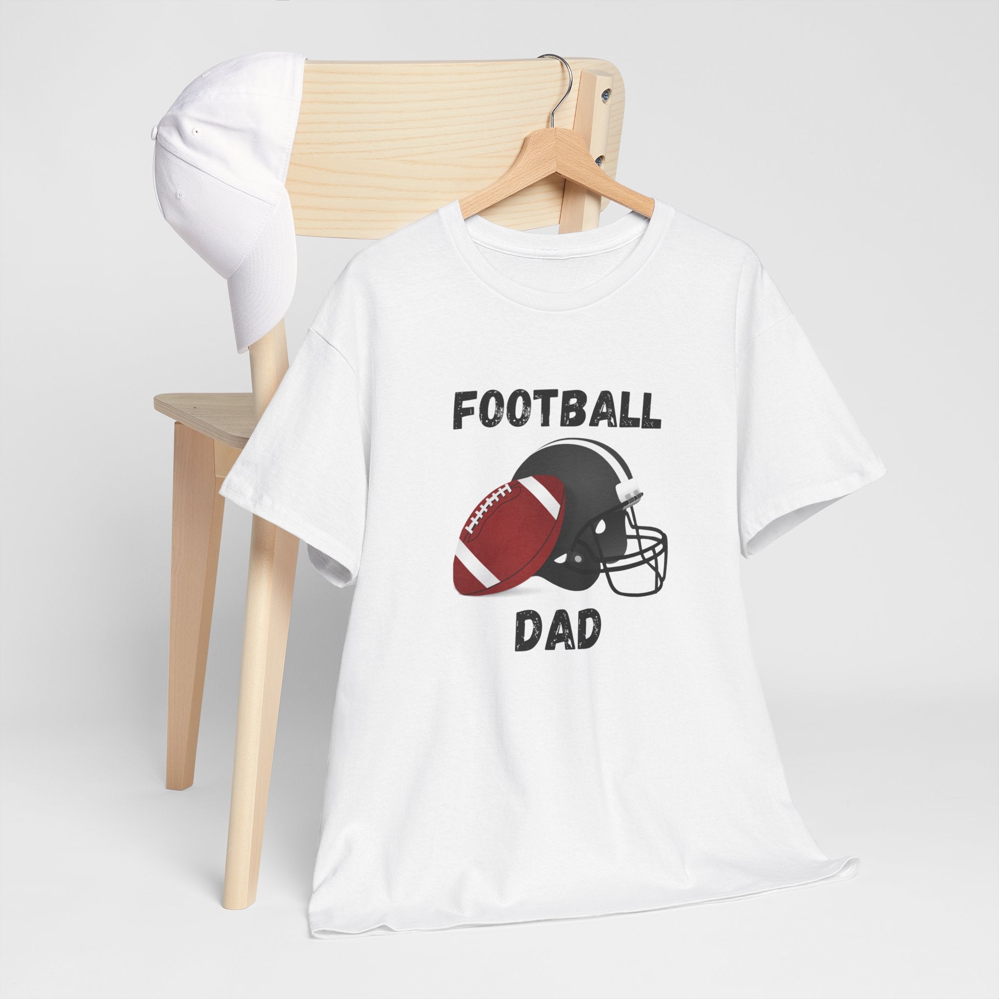 Football Dad T-Shirt — Classic Football & Helmet Tee for Proud Dads