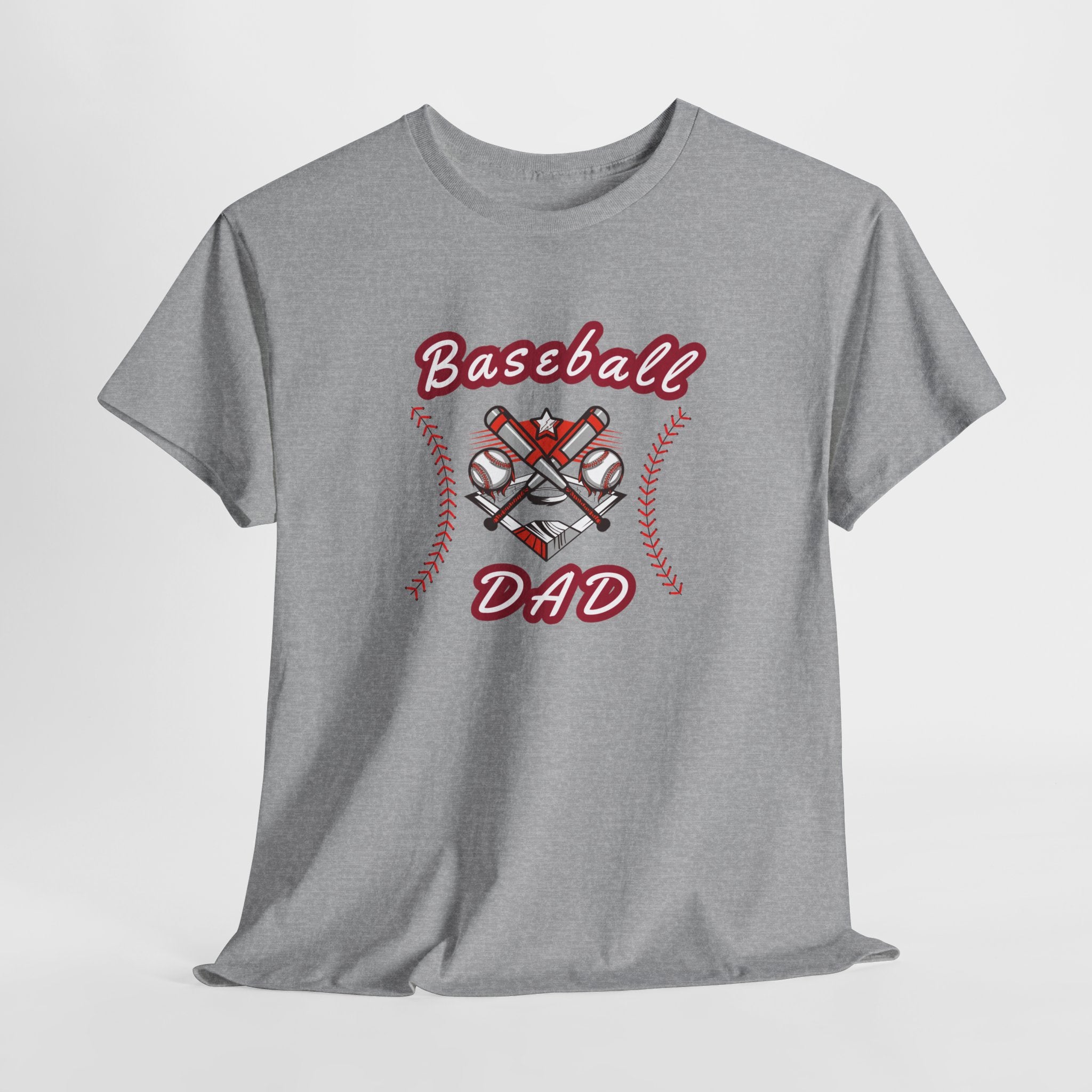 Baseball Dad T-Shirt – Vintage Crossed Bats & Glove Tee for Sports Fans, Father's Day Gift