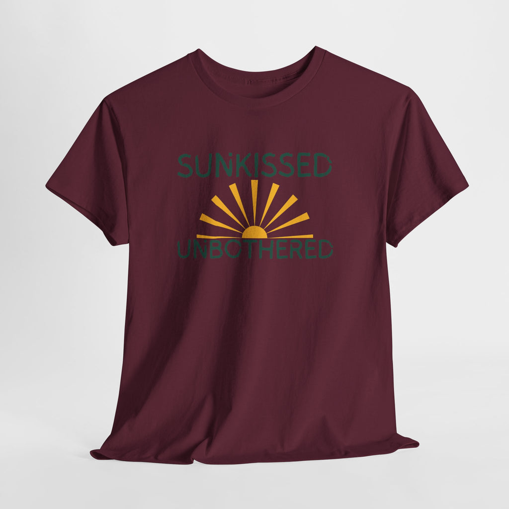 Sunkissed & Unbothered Tee — Summer Sunset Graphic T-Shirt
