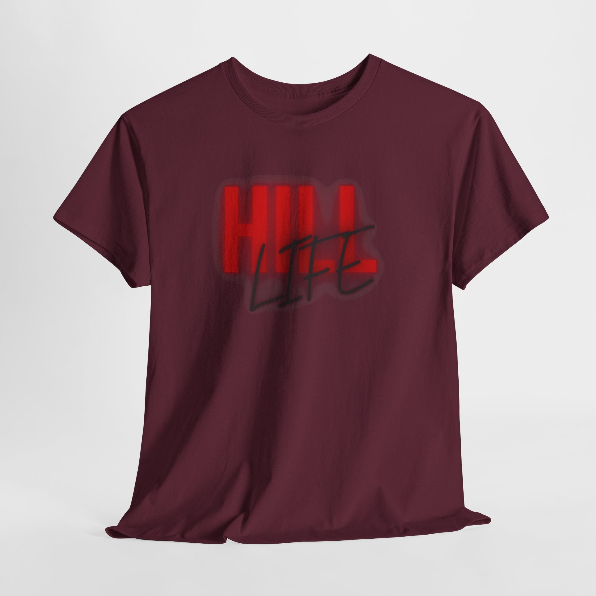 Hill Life Tee — Red Gradient Graphic T-Shirt
