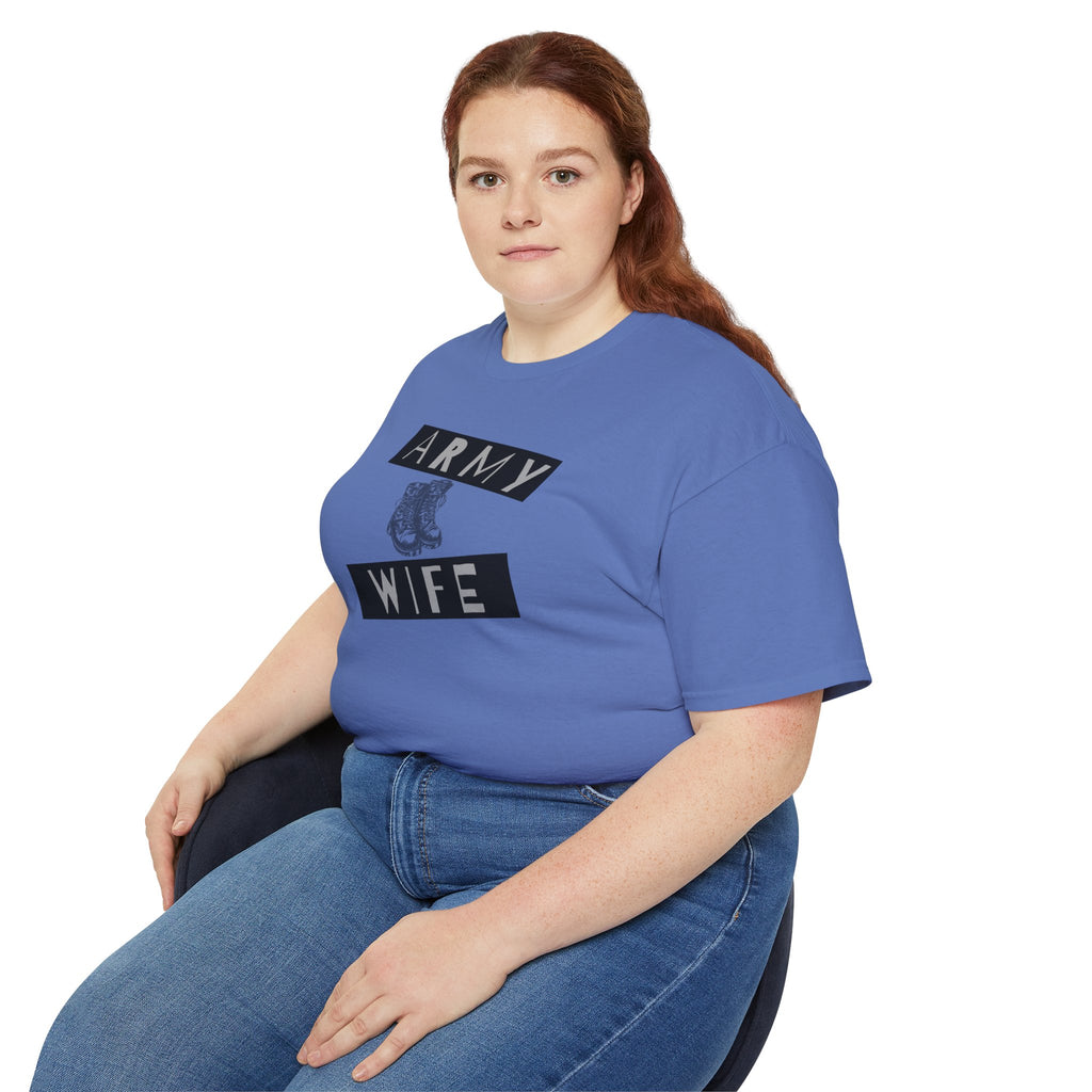 Army Wife T‑Shirt — Military Wife Tee with Combat Boot Graphic