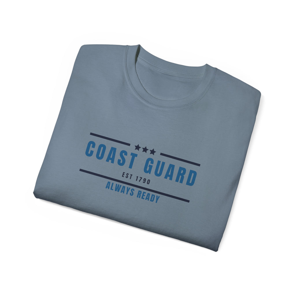 Coast Guard "Always Ready" Tee — Patriotic Military Crew Shirt