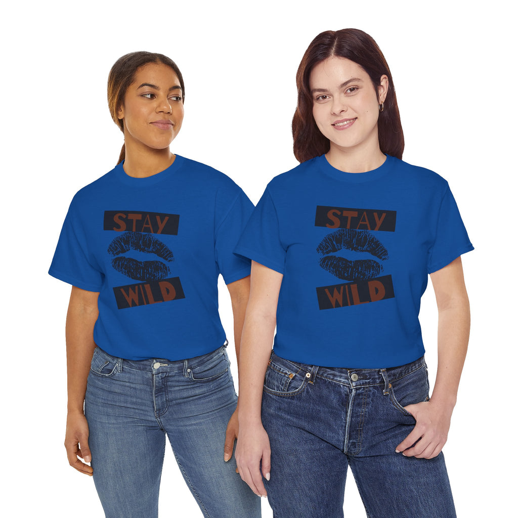 Stay Wild Lip Print T‑Shirt