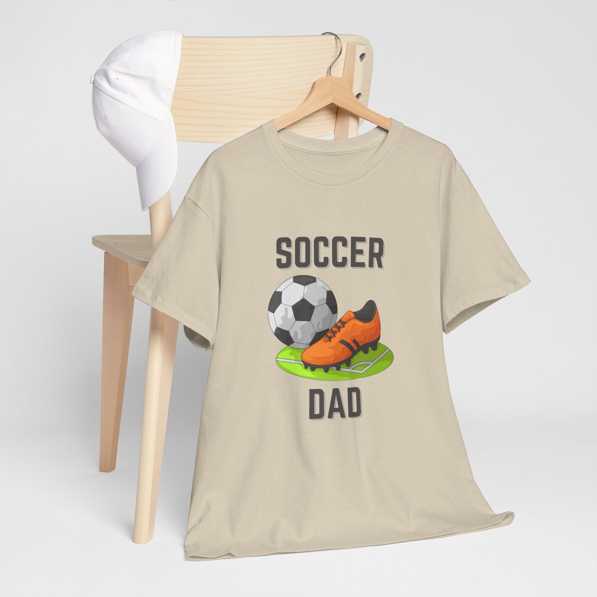 Soccer Dad T-Shirt – Graphic Soccer Ball & Cleat Tee, Father’s Day Gift