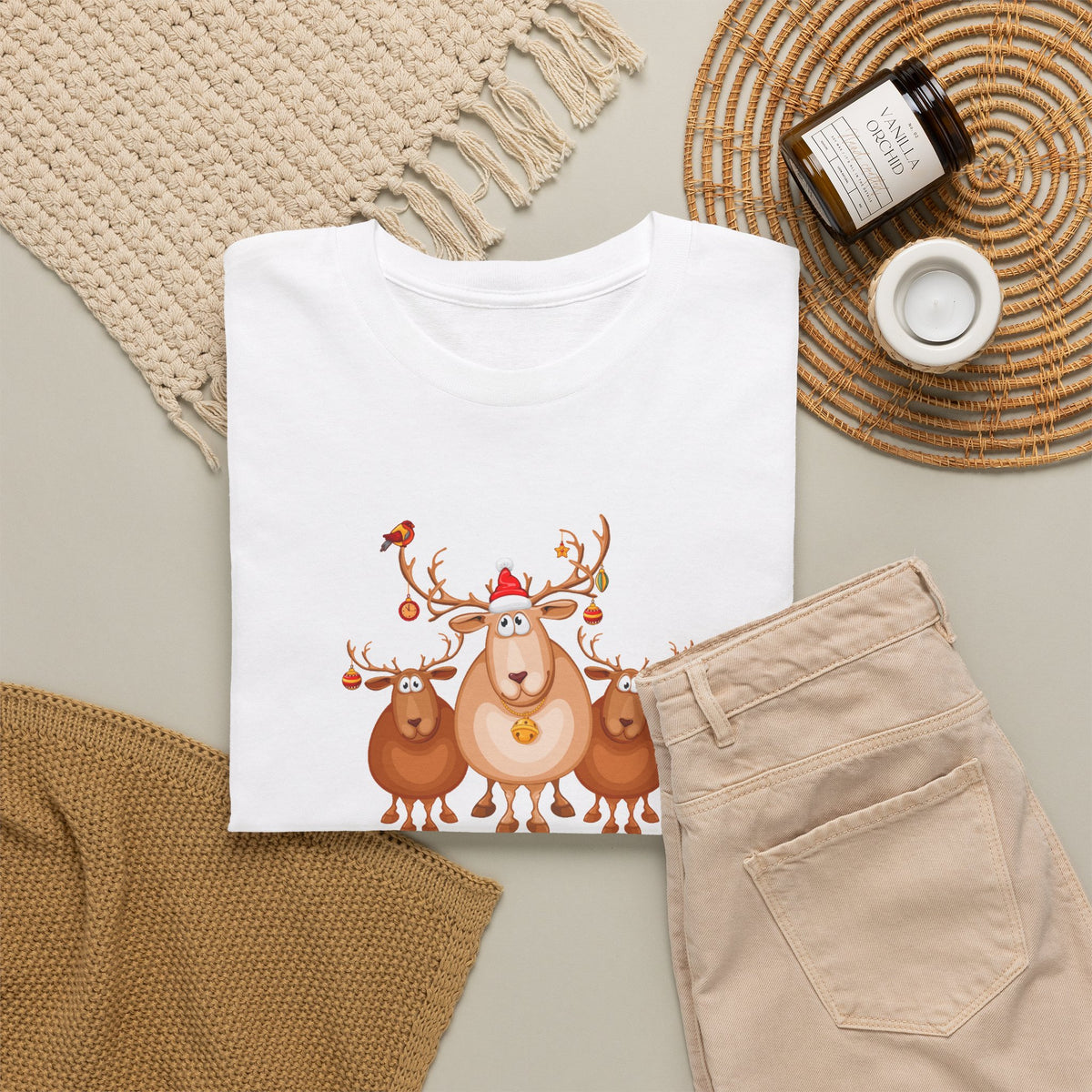Silent Night, Not in This Family Christmas Reindeer T-Shirt