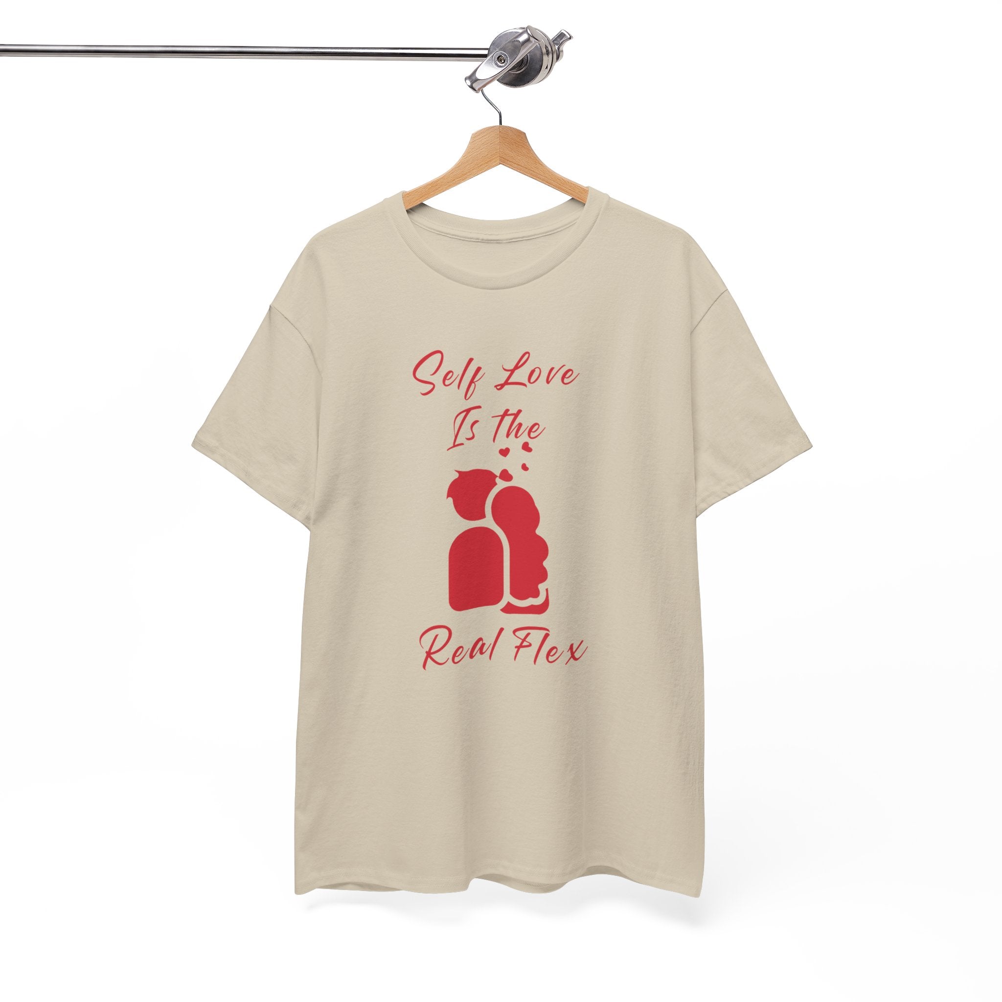 T-Shirt — "Self Love Is The Real Flex" Romantic Couple Graphic Tee
