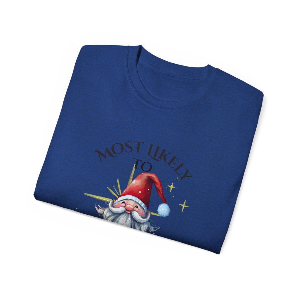 Most Likely to Make a To-Go Plate, Funny Holiday T-Shirt, Unisex Christmas Tee, Gift for Foodies, Festive Apparel