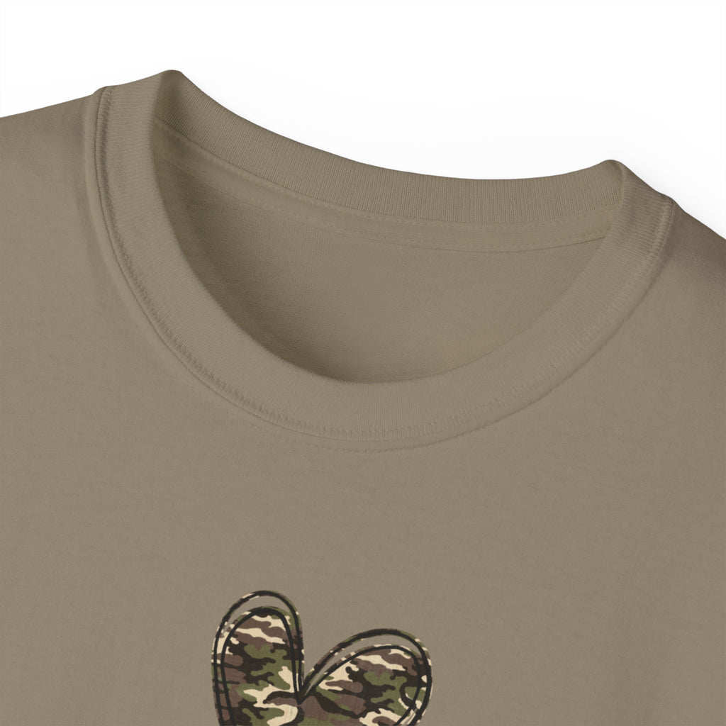 Proud Marine Wife T-Shirt — Camouflage Heart & Marine Family Tee