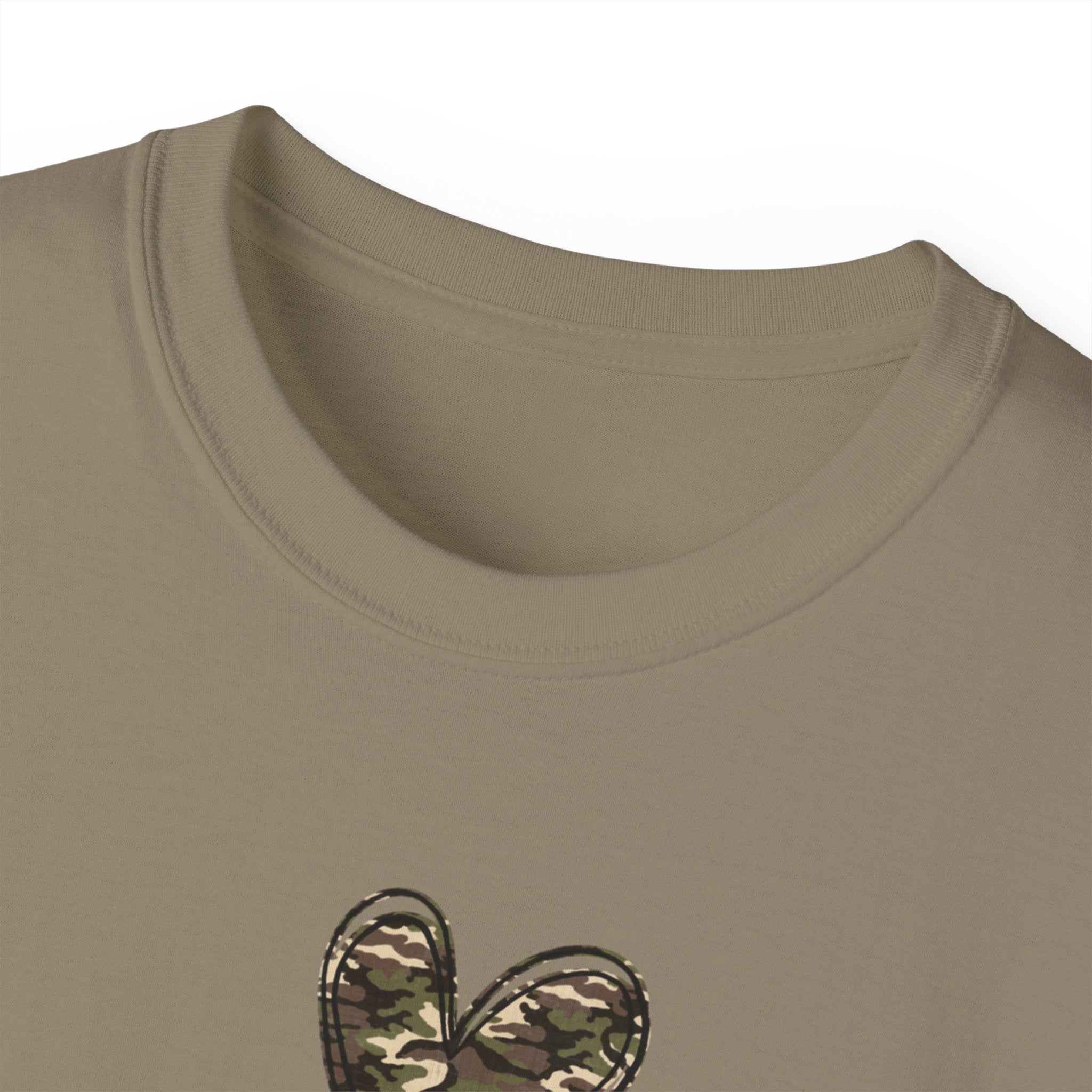 Proud Marine Wife T-Shirt — Camouflage Heart & Marine Family Tee