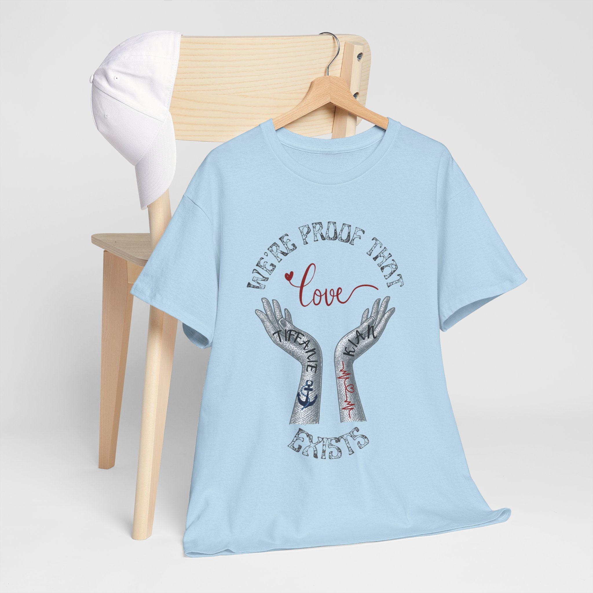 Love Wins Tattoo Hands T‑Shirt – "We're Proof That Love Exists" Couples Goal Pride Tee