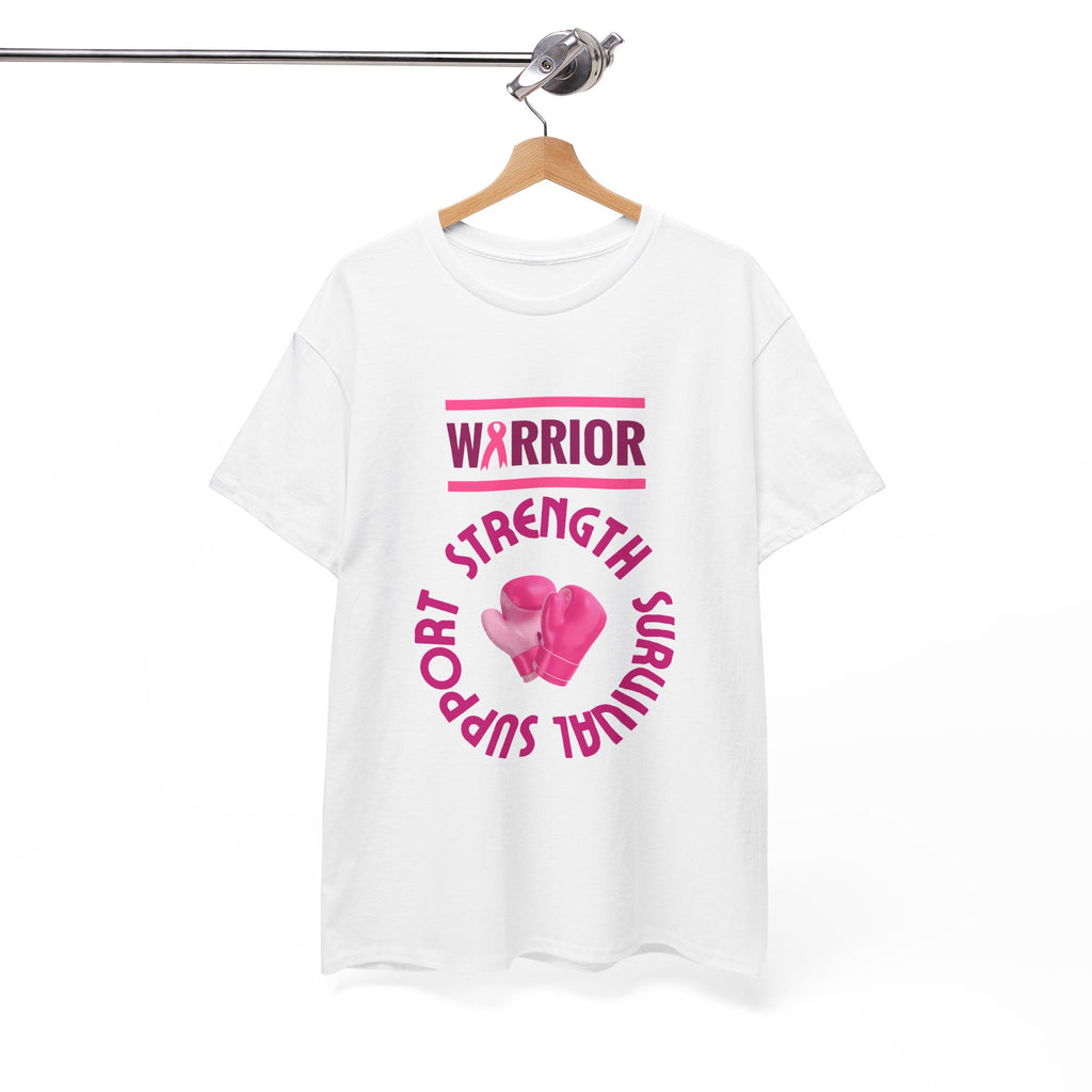 Breast Cancer Warrior T-Shirt — Strength, Support, Survival Pink Gloves Design