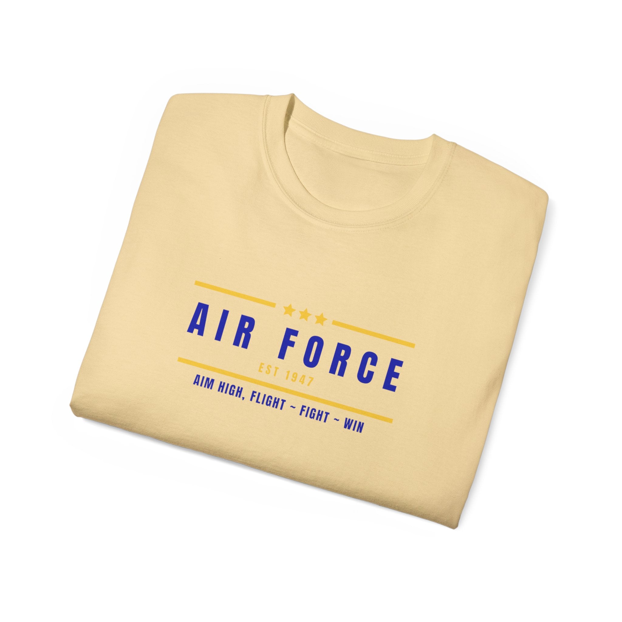 Air Force Vintage Stripe Tee — "Air Force" Graphic T-Shirt