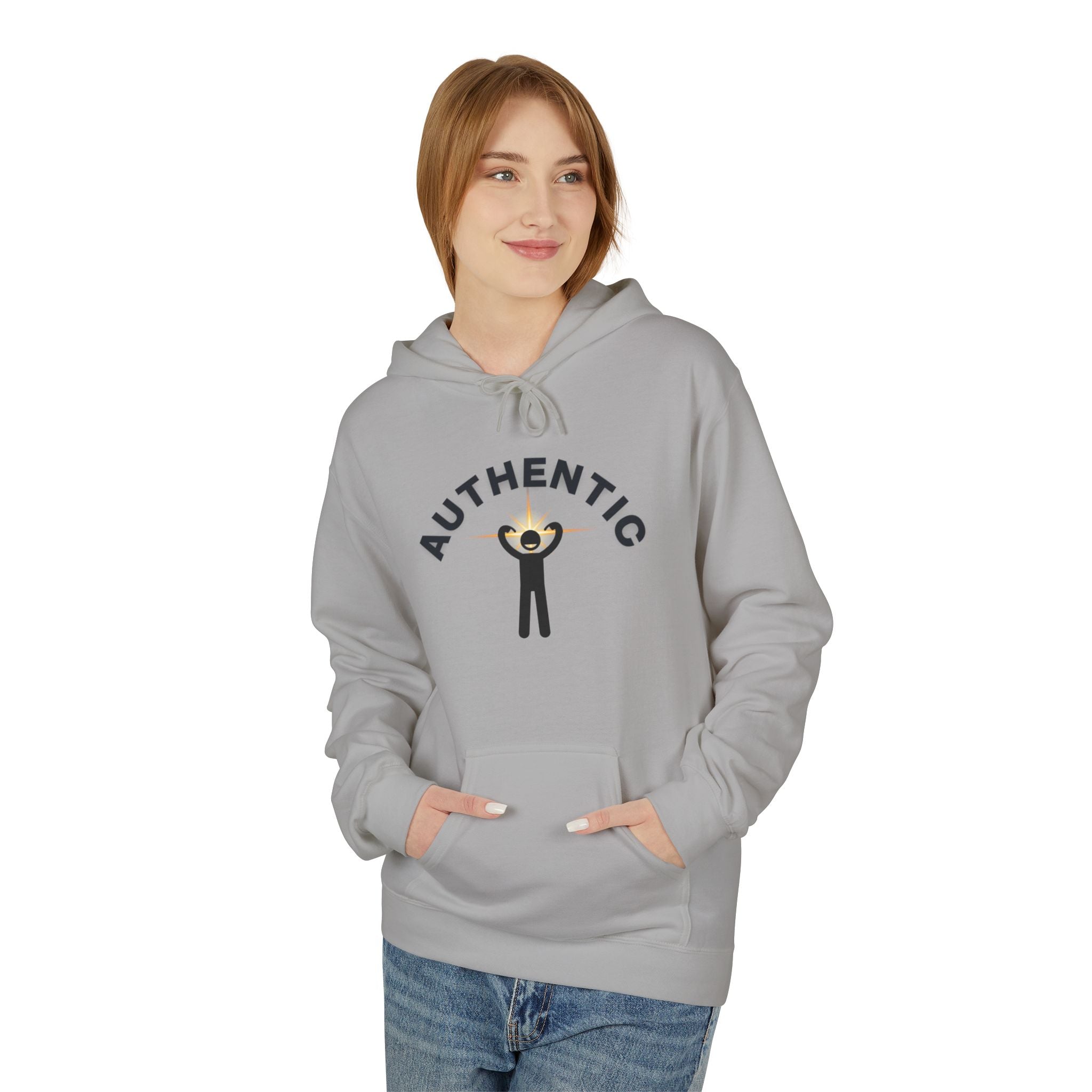 Authentic you Hoodie — 'Authentic' Graphic Pullover