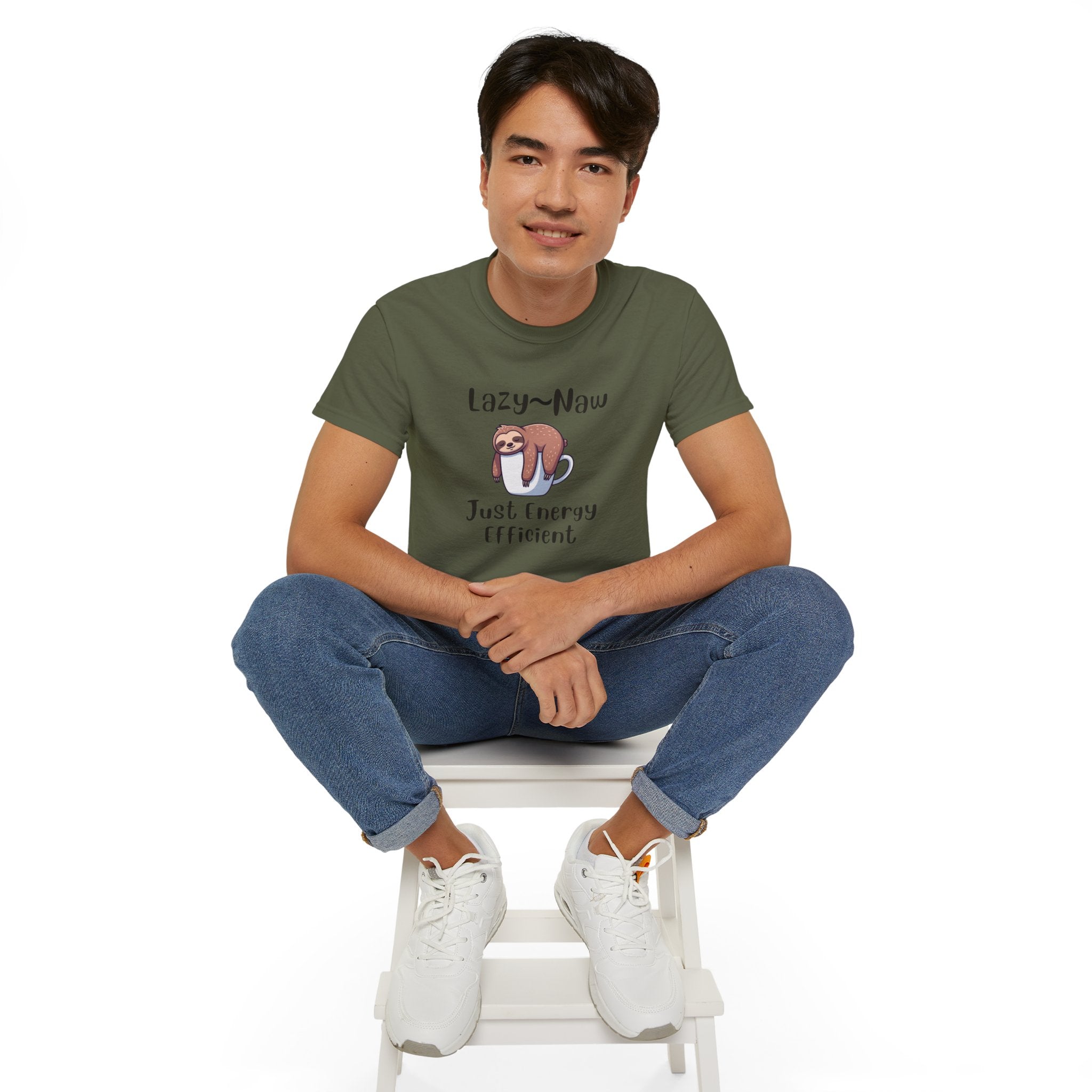Sloth 'Lazy-Naw — Just Energy Efficient' T-Shirt