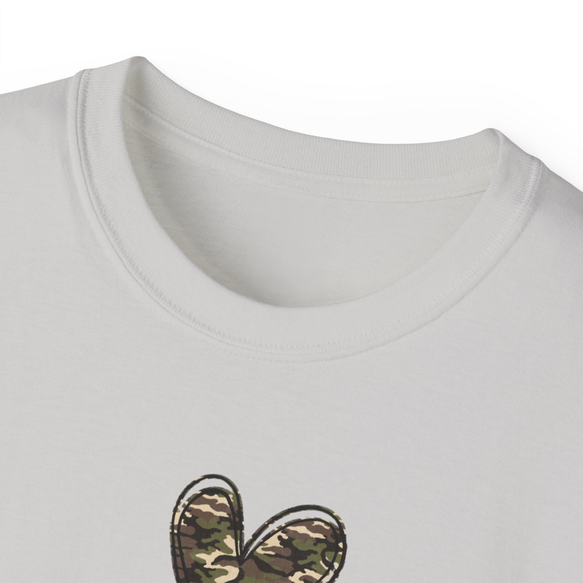 Proud Marine Wife T-Shirt — Camouflage Heart & Marine Family Tee