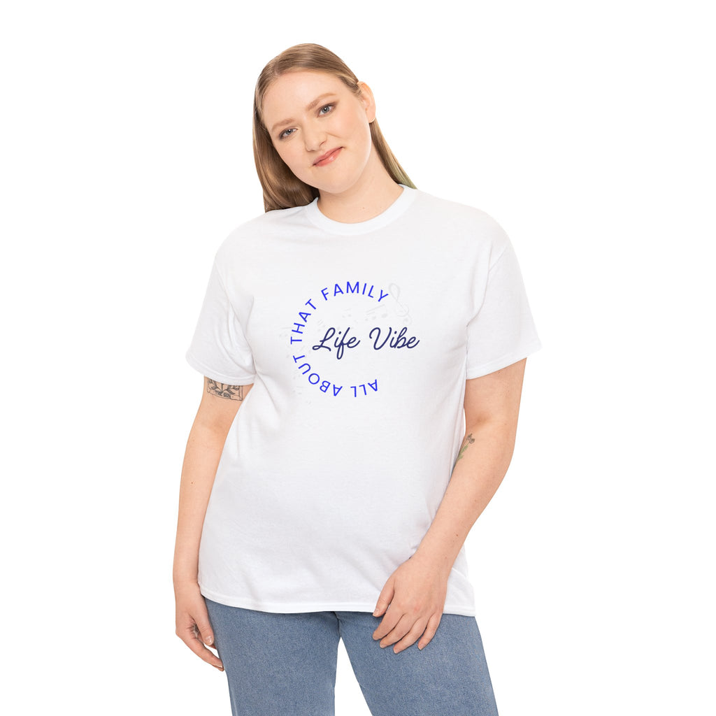 "All About My Family" Life Vibe T-Shirt —Minimal Circle Graphic Tee