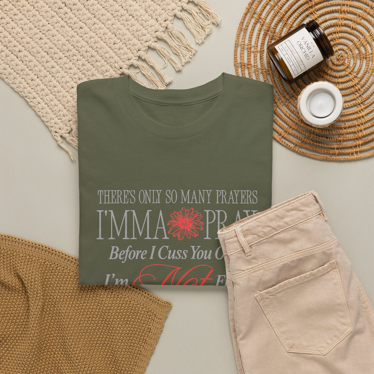 Fun Graphic Tee — "I’mma Pray Before I Cuss You Out" Inspirational Christian T-Shirt