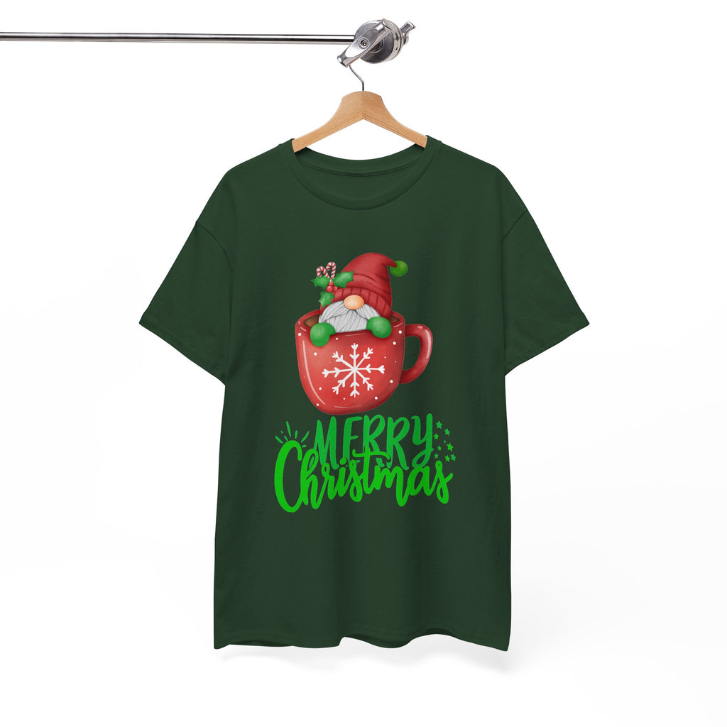 Merry Christmas Gnome in Mug Graphic T-Shirt