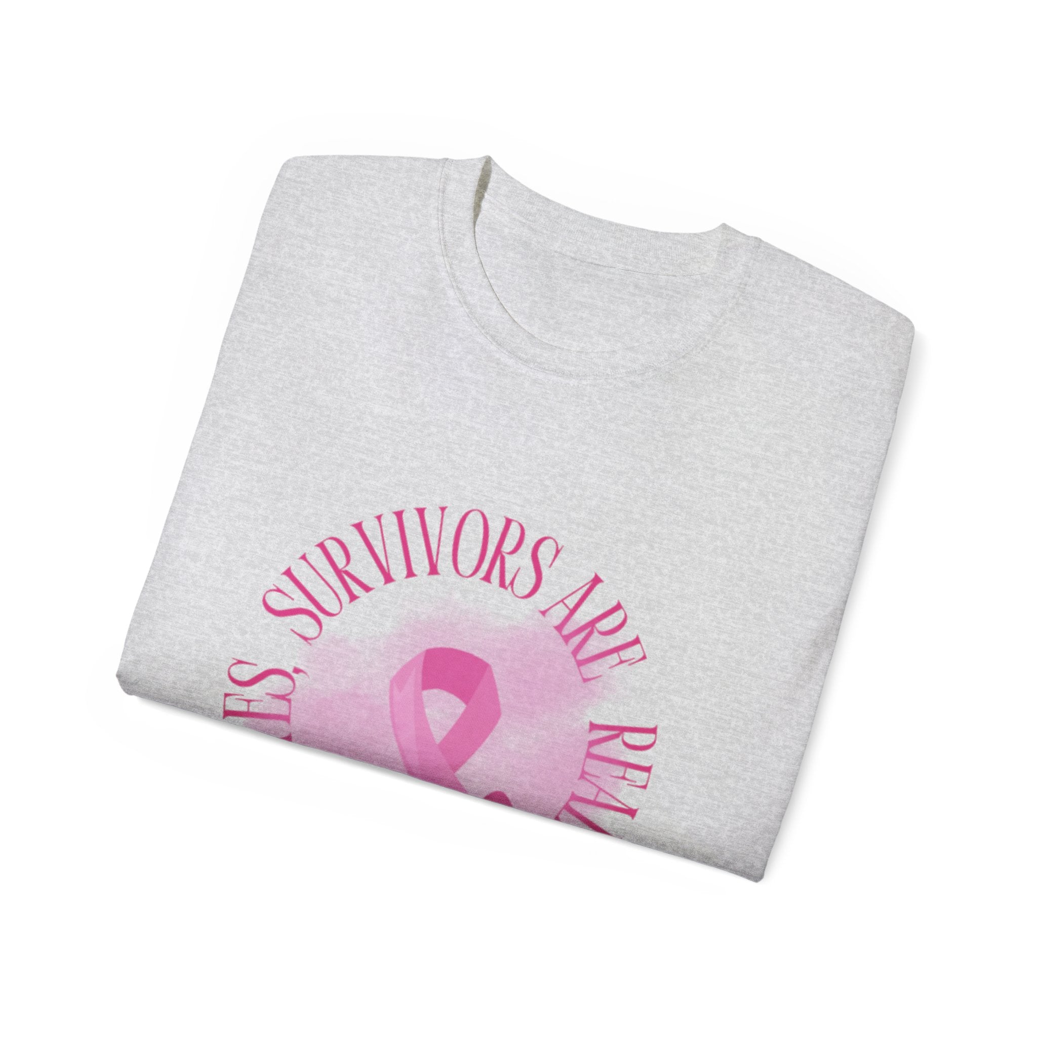 Breast Cancer Survivors Are Real T-Shirt — Pink Ribbon Boxing Gloves Tee