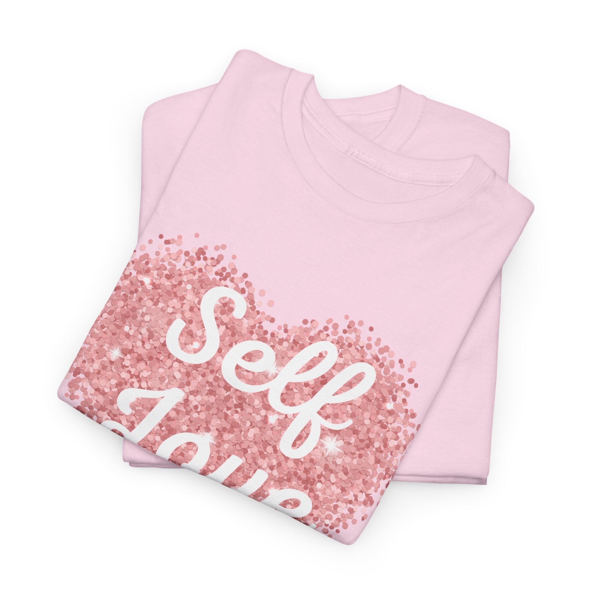 Self Love Tee — Pink Heart Mental Health Awareness Shirt