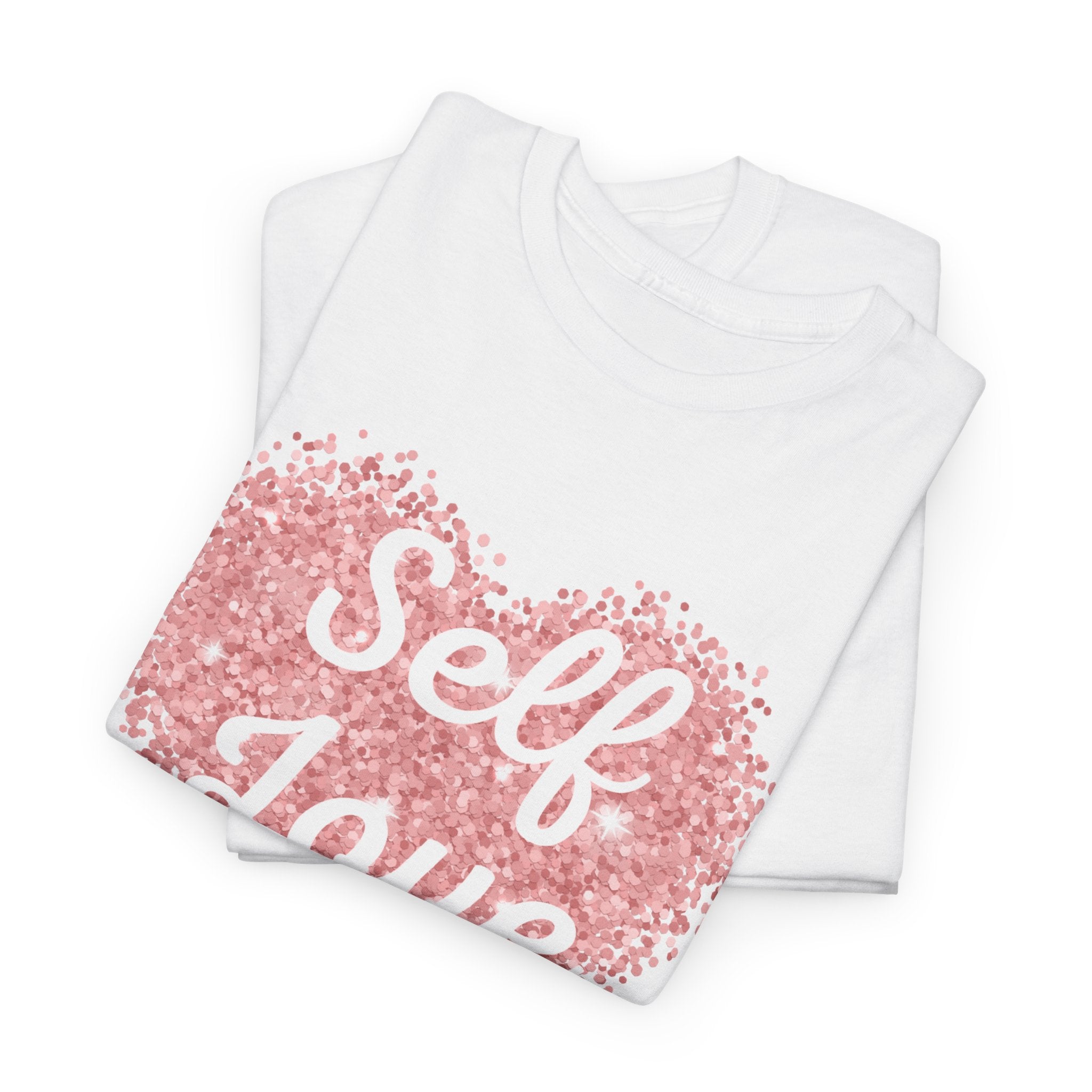 Self Love Tee — Pink Heart Mental Health Awareness Shirt