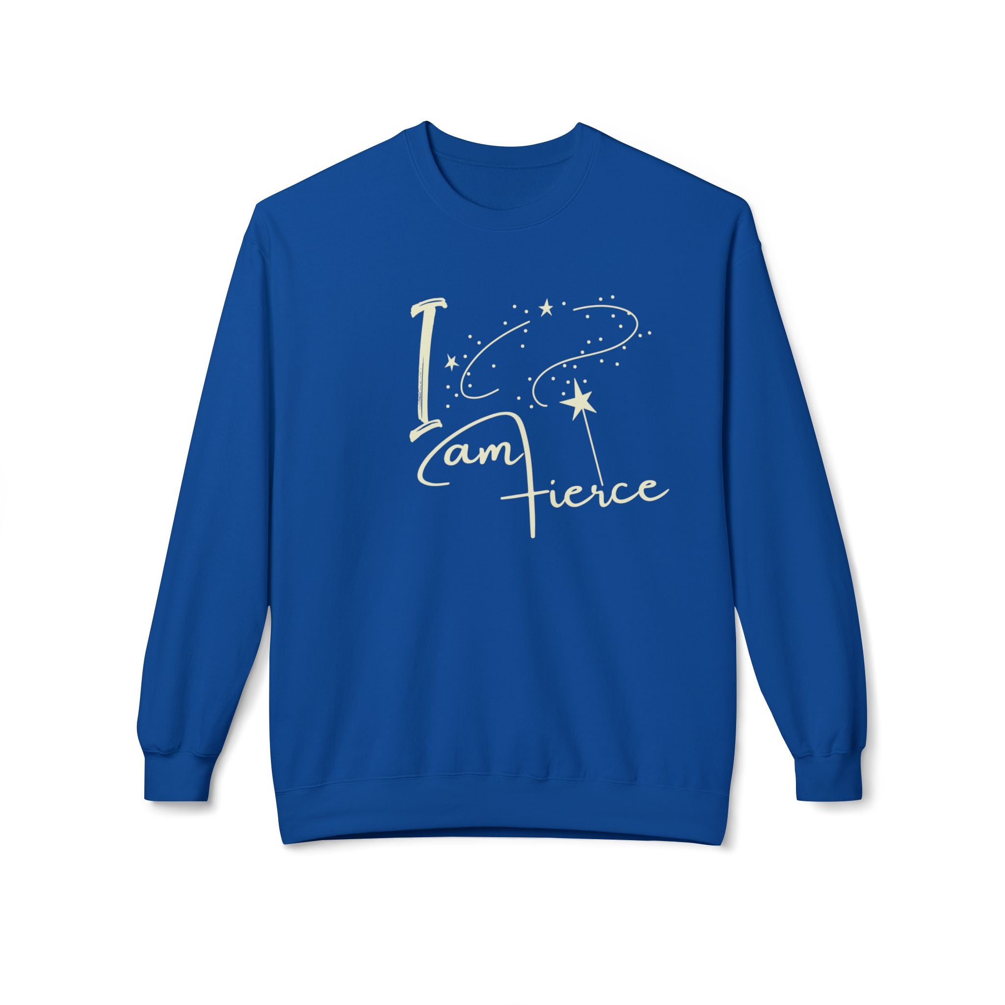 I Am Fierce Crewneck Sweatshirt — Pink Magic Feminine Graphic Sweatshirt