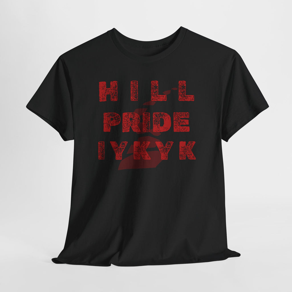 Hill Pride Cobblestone Road Graphic Tee — Red Brick Path Text Design