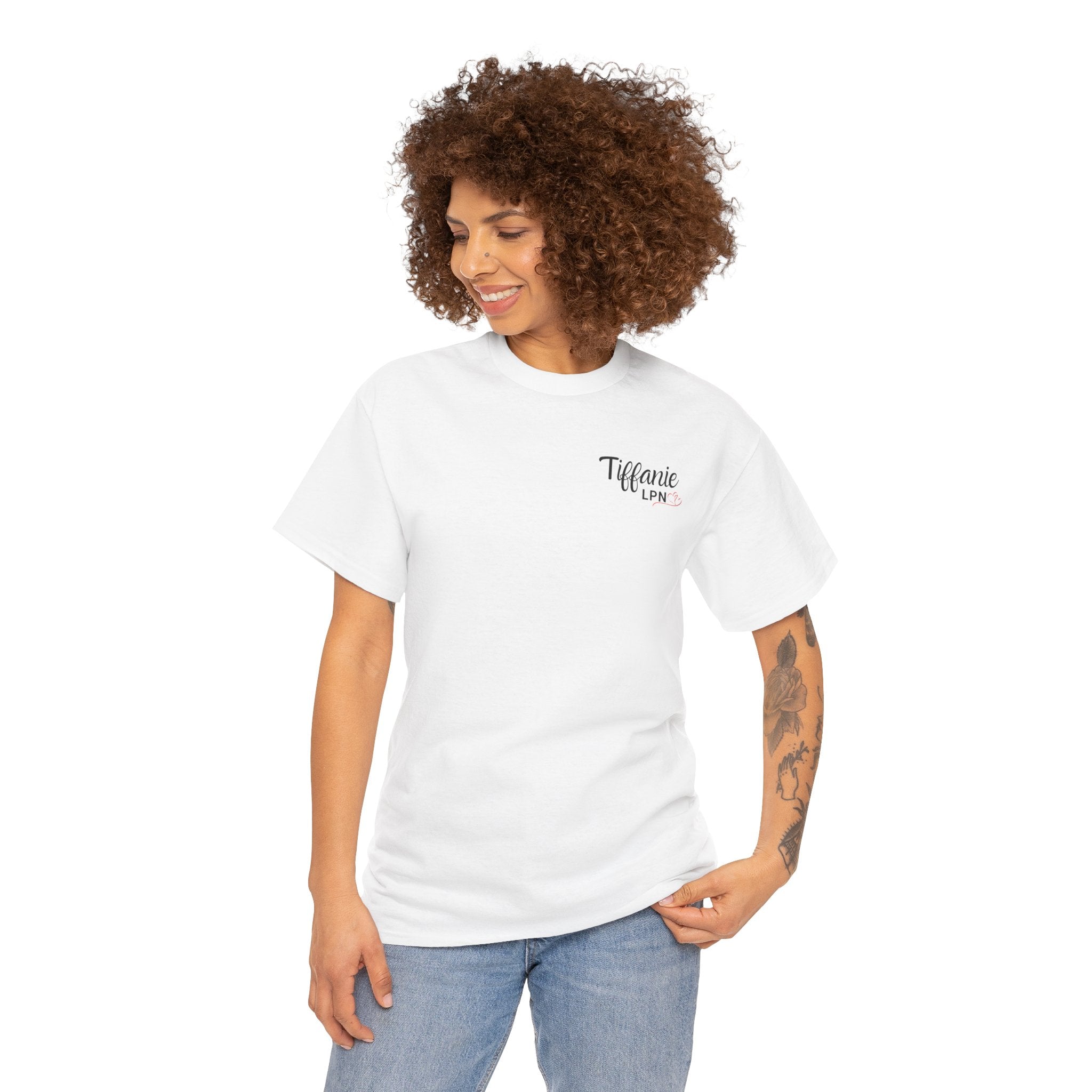 T-Shirt — "Tiffanie LPN" Minimalist Nurse Tee