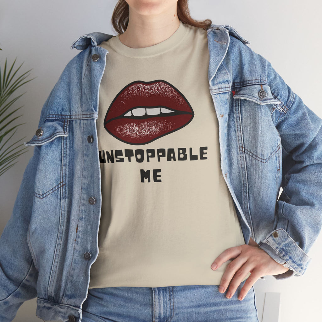 Unstoppable Me Lip Graphic Tee – Bold Red Lips Inspirational Women’s T-Shirt
