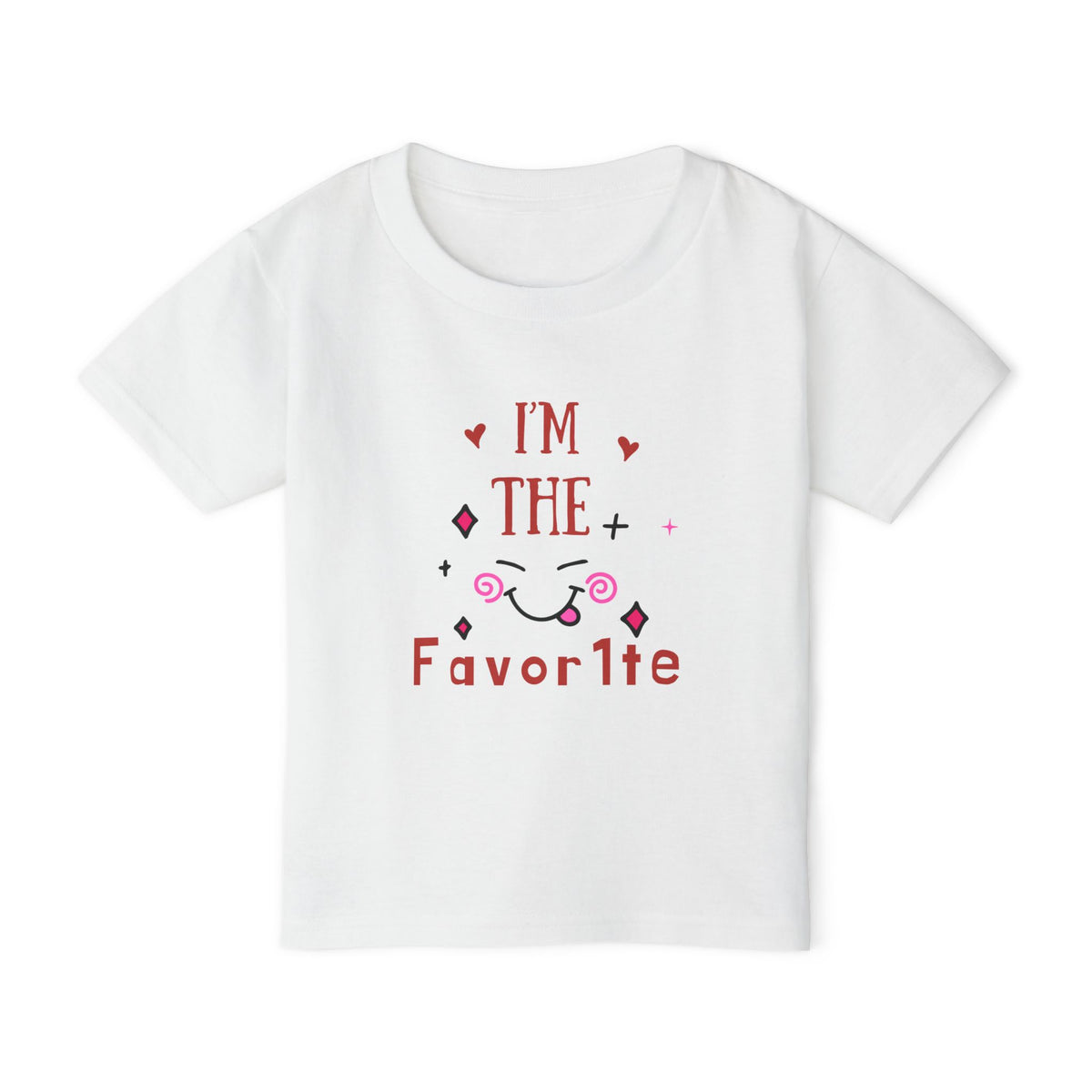 I’m The Favorite Toddler T-Shirt — Cute Heart & Script Baby Tee