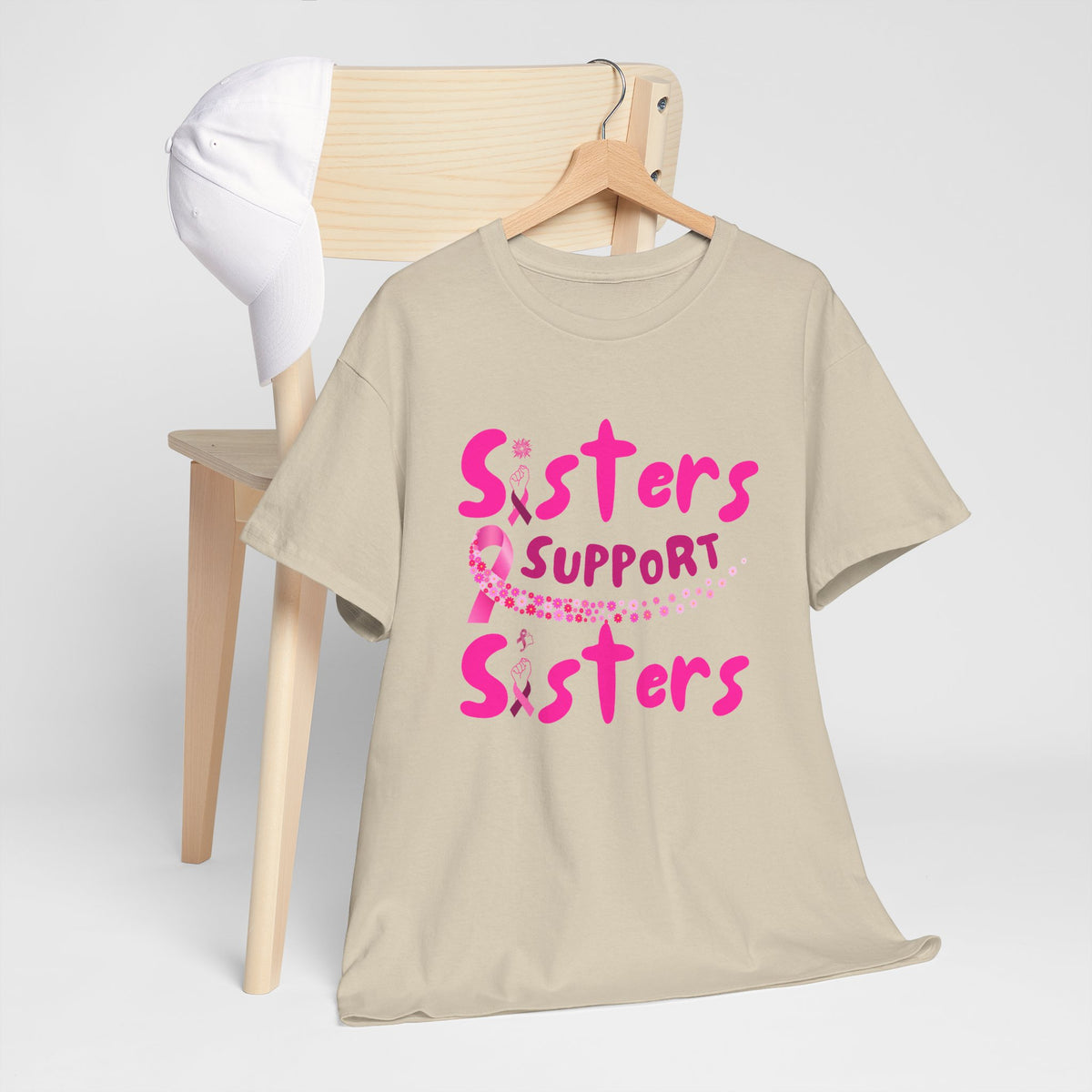 Sisters Support Sisters T-Shirt — Breast Cancer Awareness Support Tee