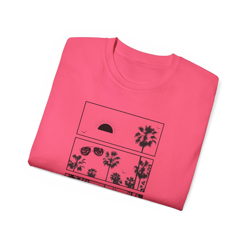 Vacation Loading T‑Shirt — Retro Palm & Sunset Graphic Tee