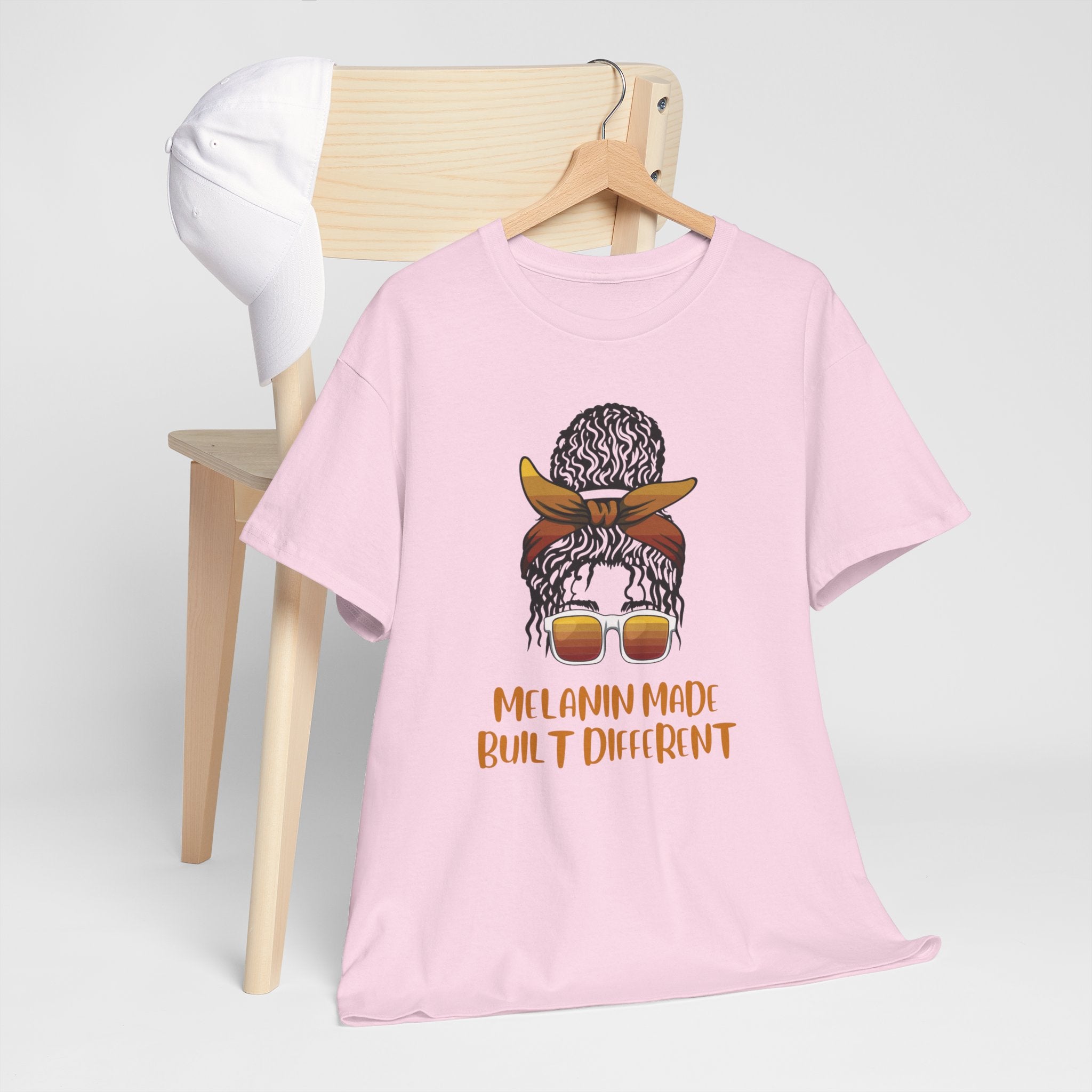 T-Shirt — "Melanin Made, Built Different" Graphic Tee