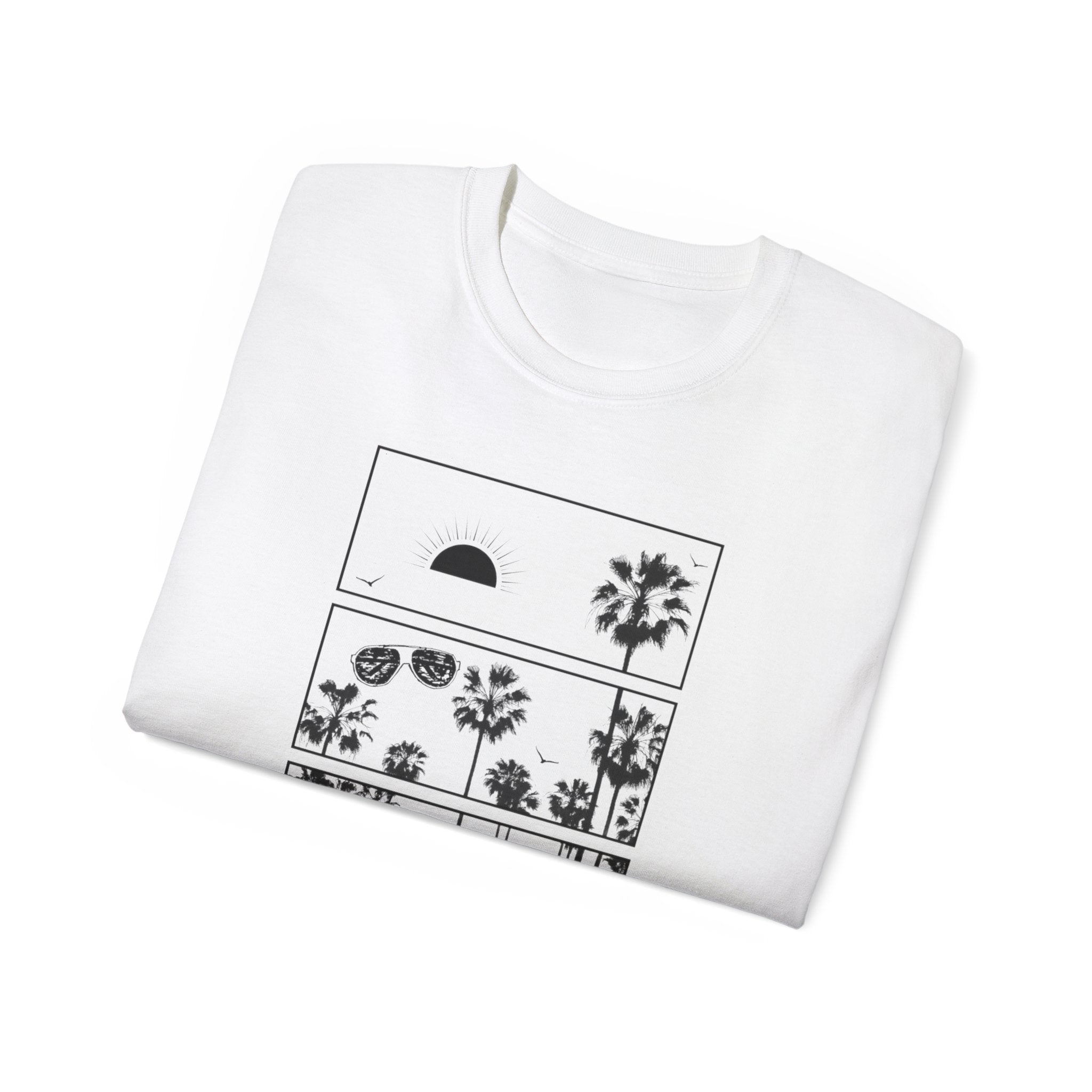 Vacation Loading T‑Shirt — Retro Palm & Sunset Graphic Tee
