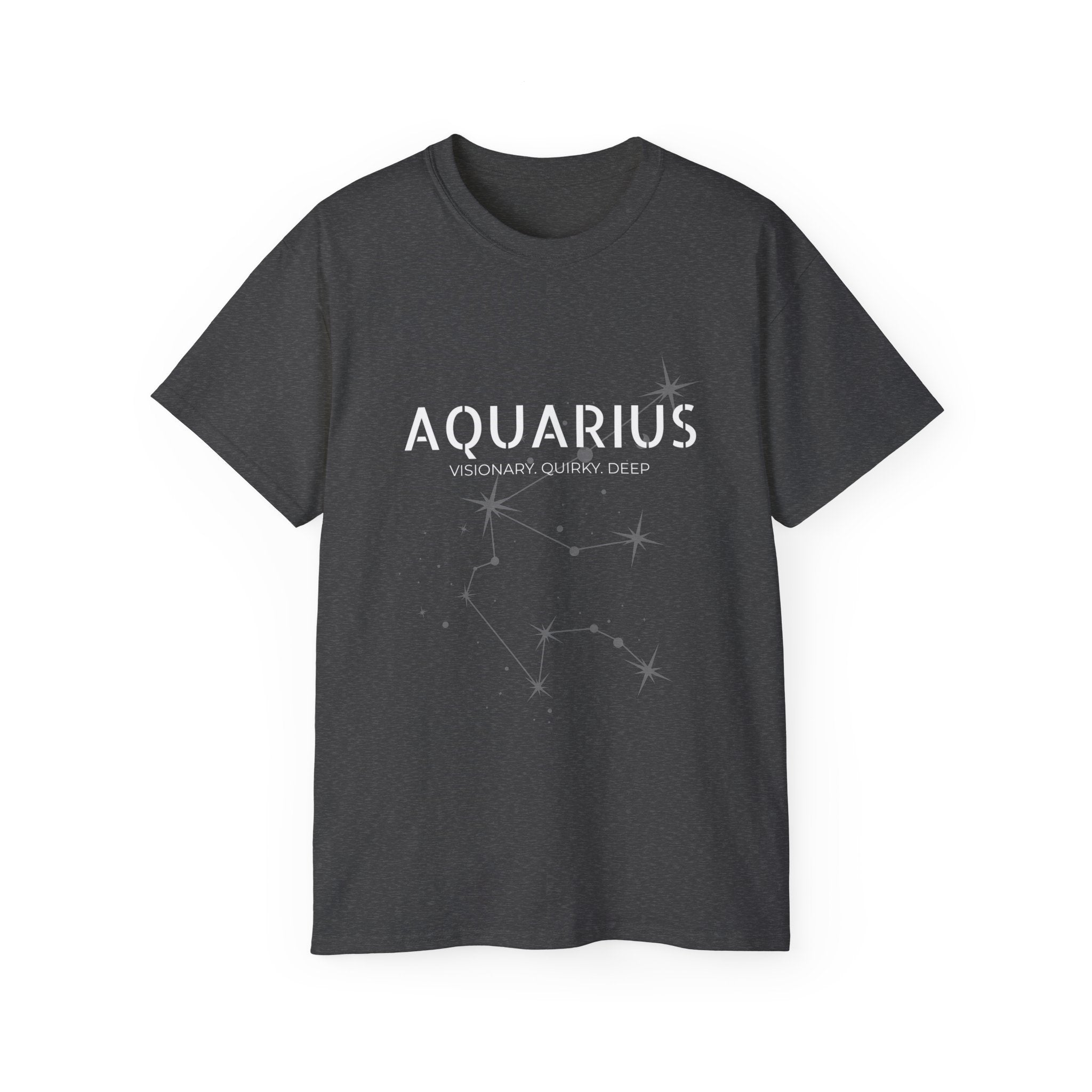 Aquarius Constellation Tee — 'Visionary, Quirky, Deep' Zodiac Shirt