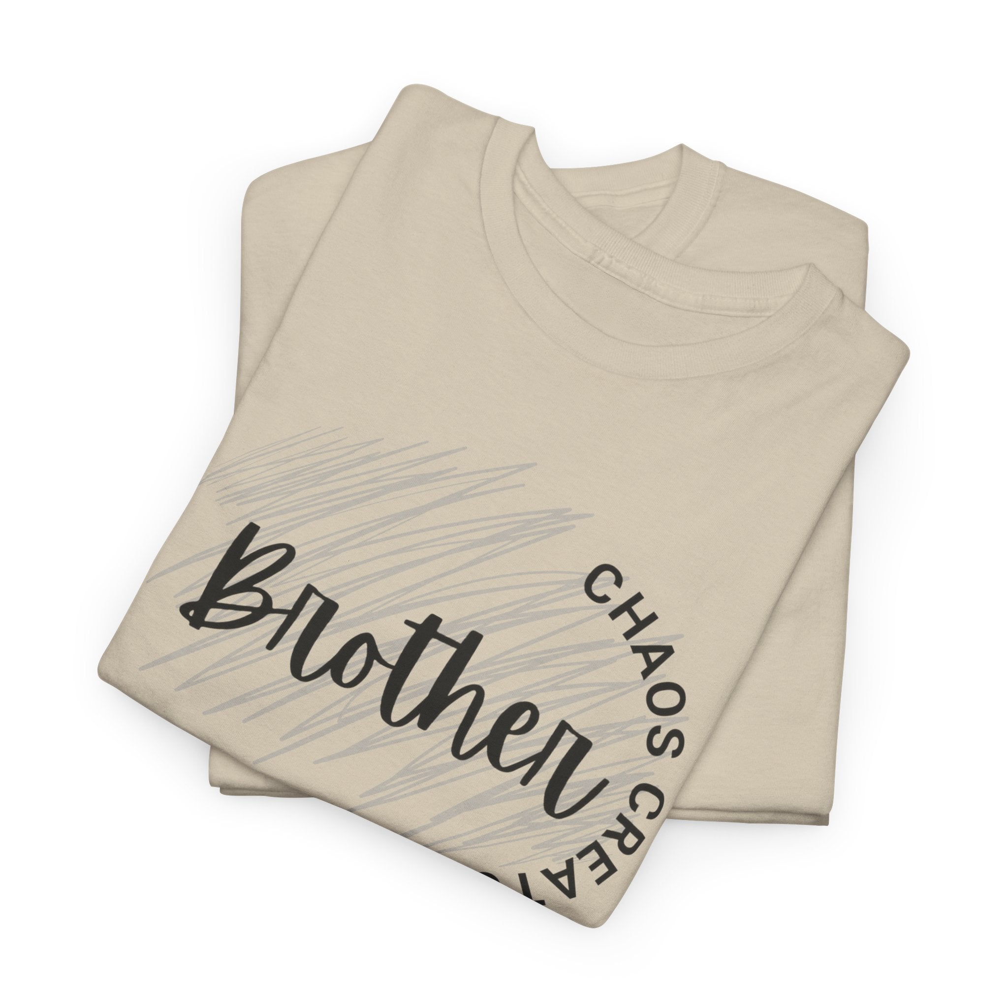 Brother Script Tee — 'Chaos Creator' Graphic Shirt for Siblings