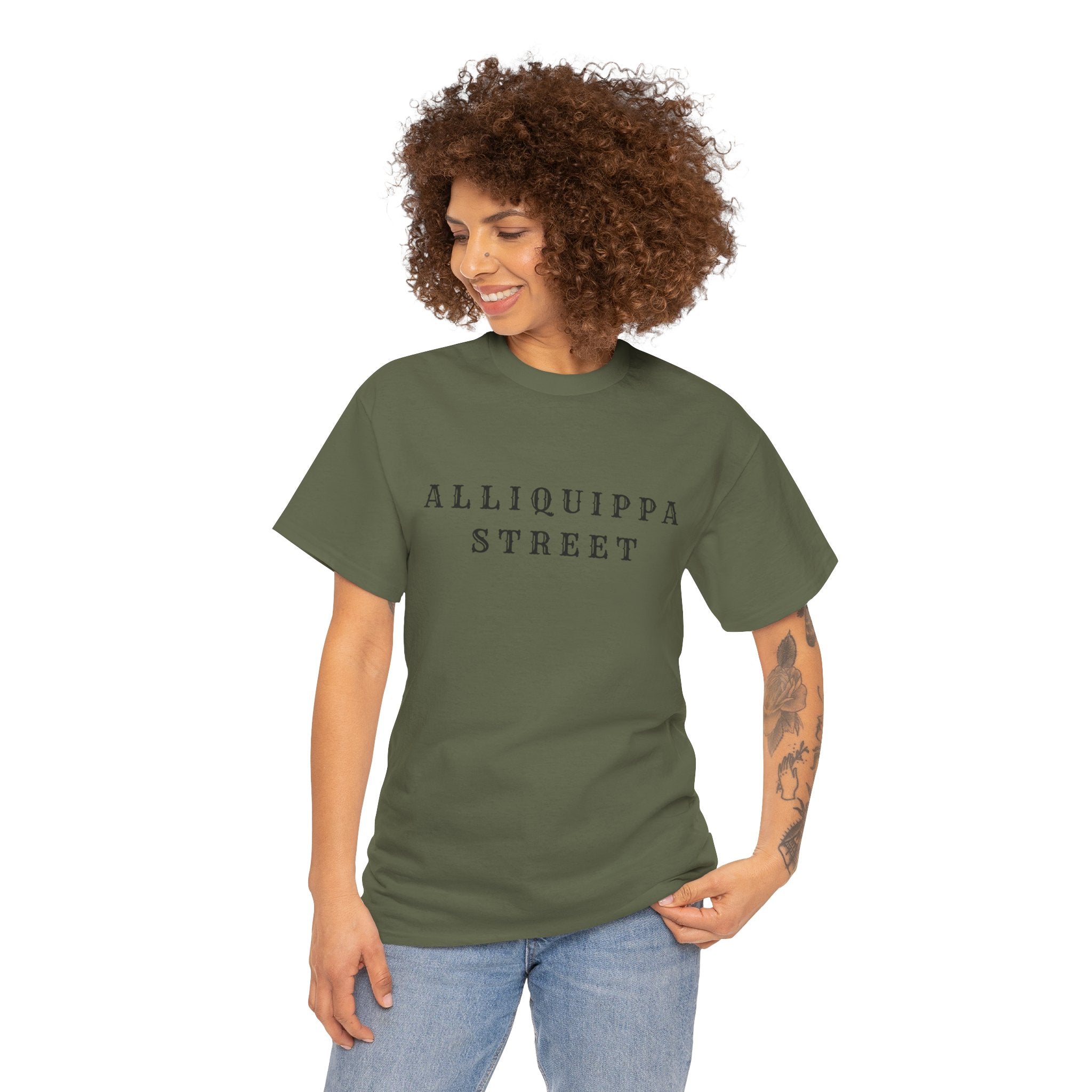 Alliquippa Street Tee - Minimalist Street Name Graphic T-Shirt