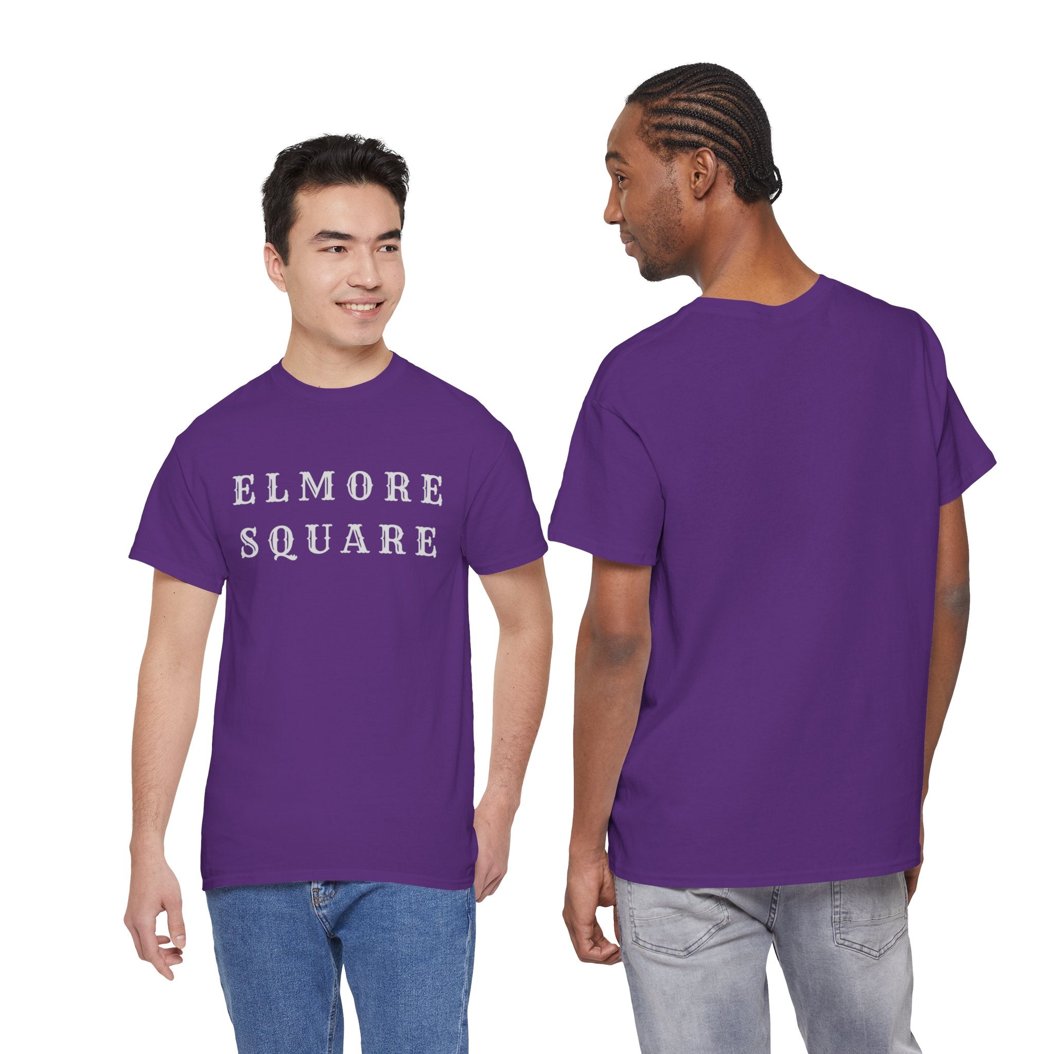 Elmore Square Vintage Lettering T‑Shirt — Retro City Name Tee