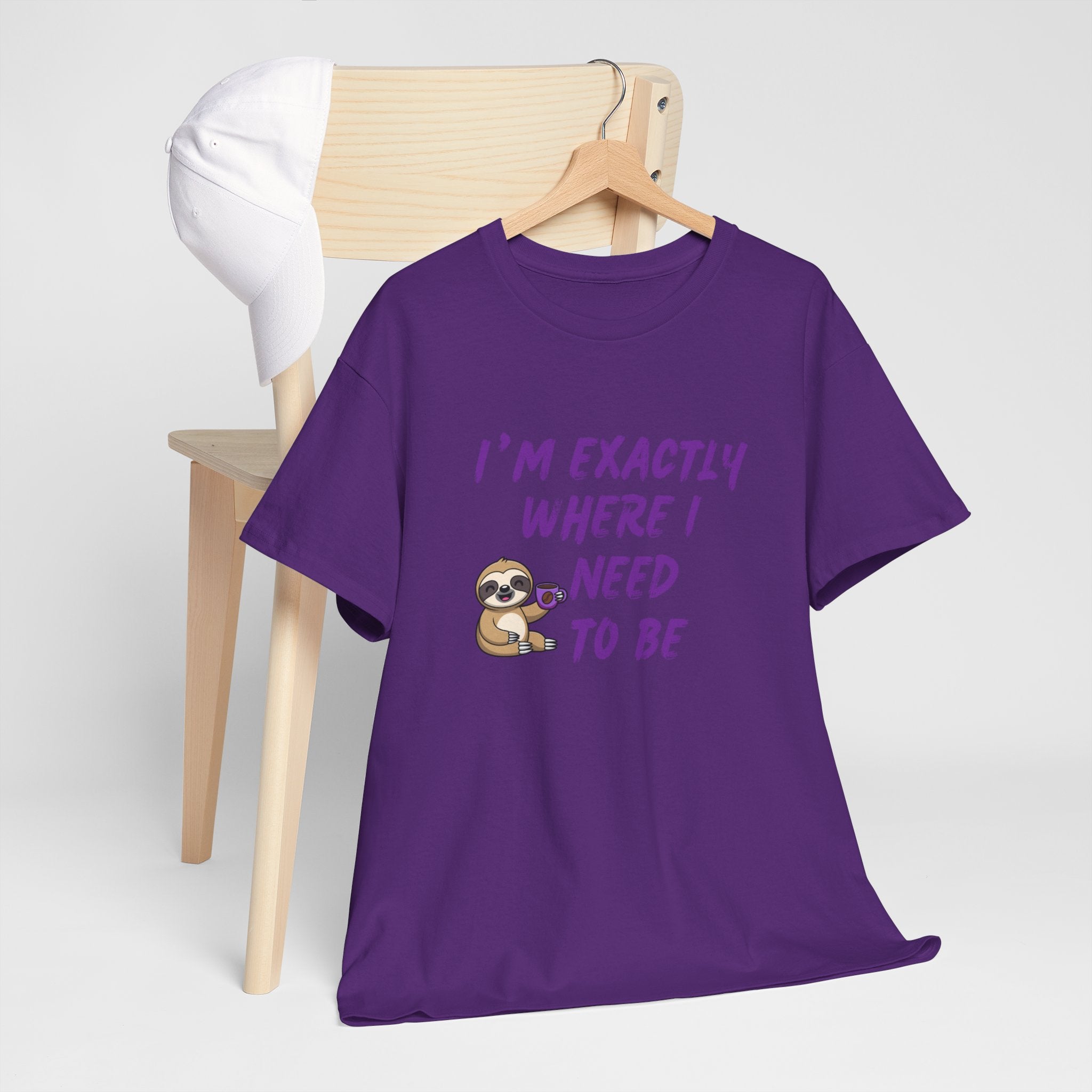 Sloth "I'm Exactly Where I Need to Be" Graphic Tee