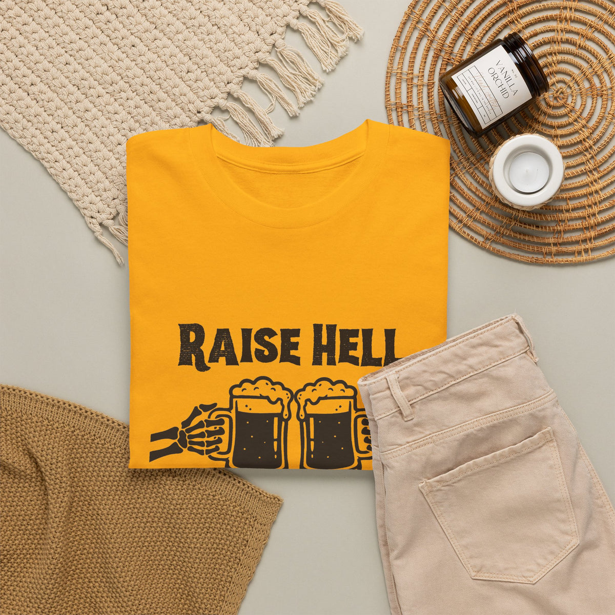 Raise Hell and Raise a Glass T-Shirt — Cheers Beer Drinking Tee