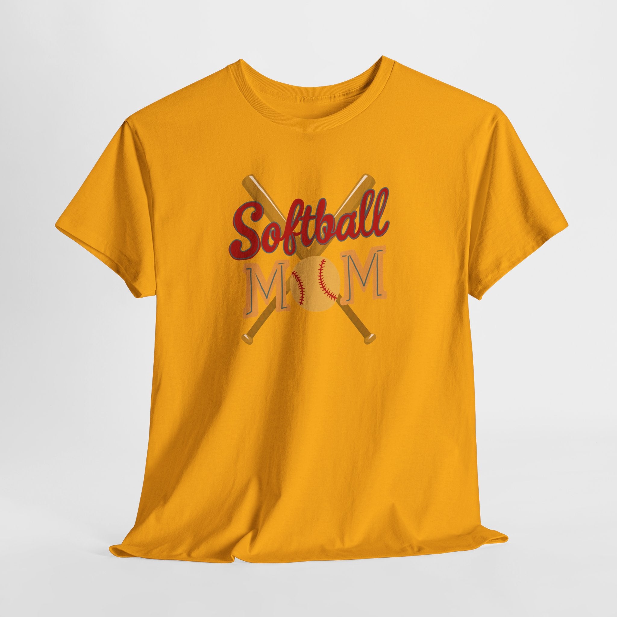 Softball Mom T‑Shirt — Retro Crossed Bats & Ball Tee for Proud Moms