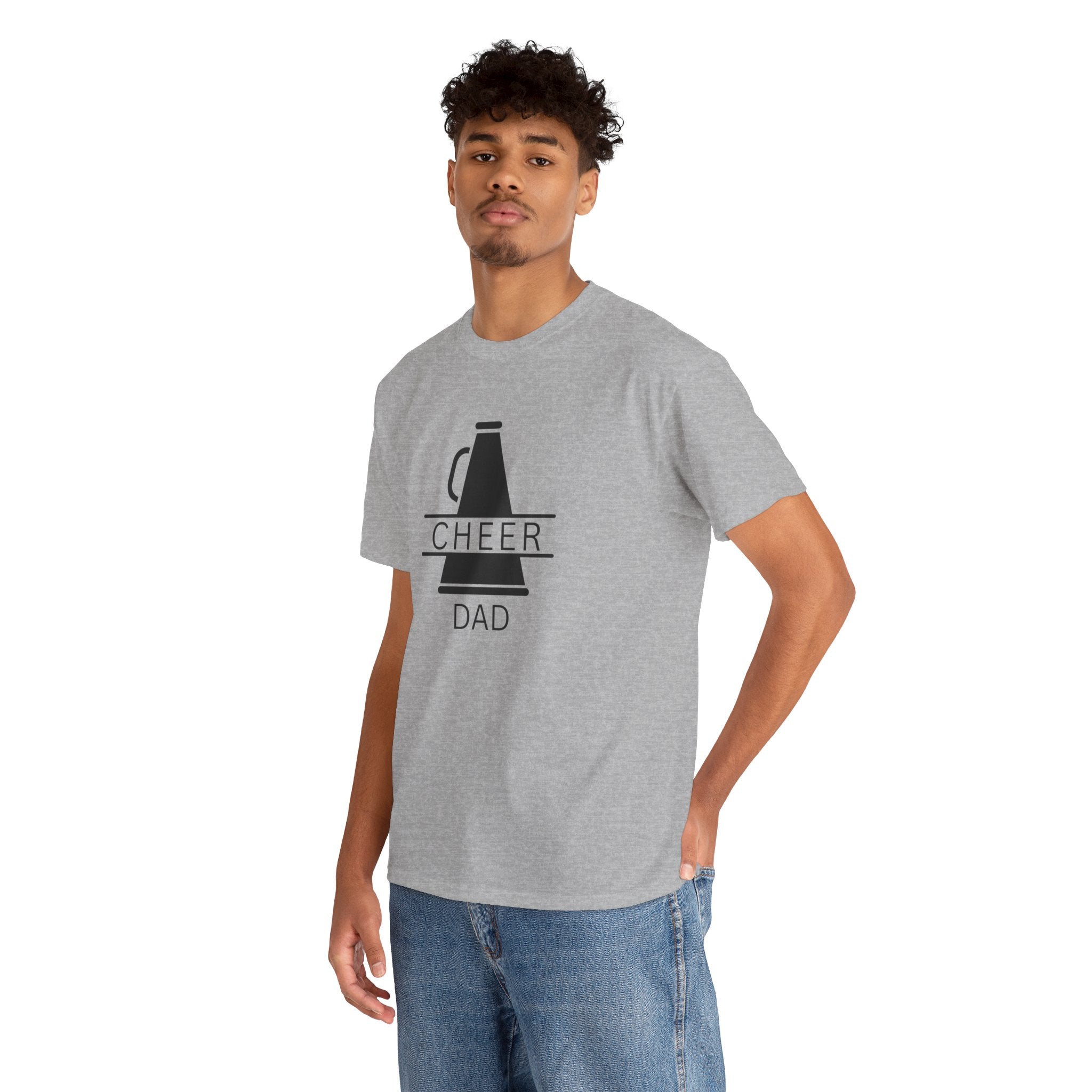 Cheer Dad T-Shirt – Megaphone Graphic Tee for Proud Cheerleading Fathers