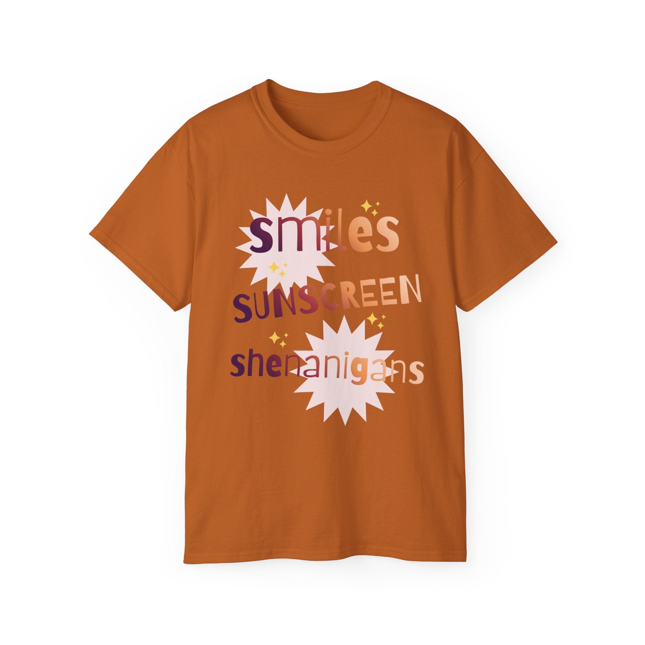 Smiles Sunscreen Shenanigans Tee — Fun Summer Beach Shirt