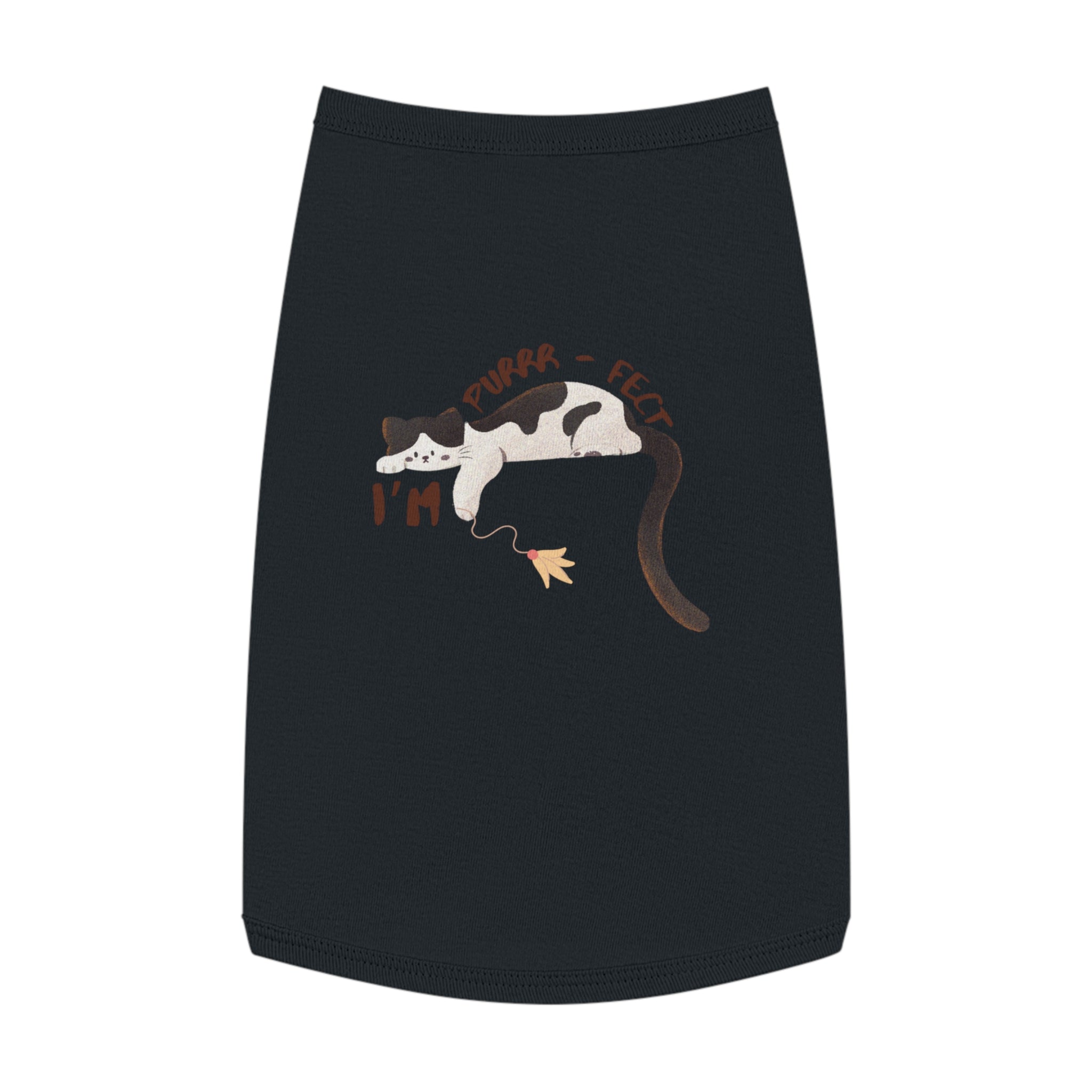 Cat Pet Tank Top - "Purr-fect" Sleeping Cat Design