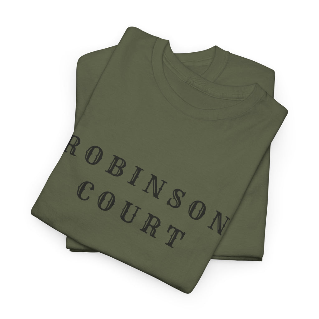 Robinson Court T-Shirt — Minimal Vintage Text Streetwear Tee