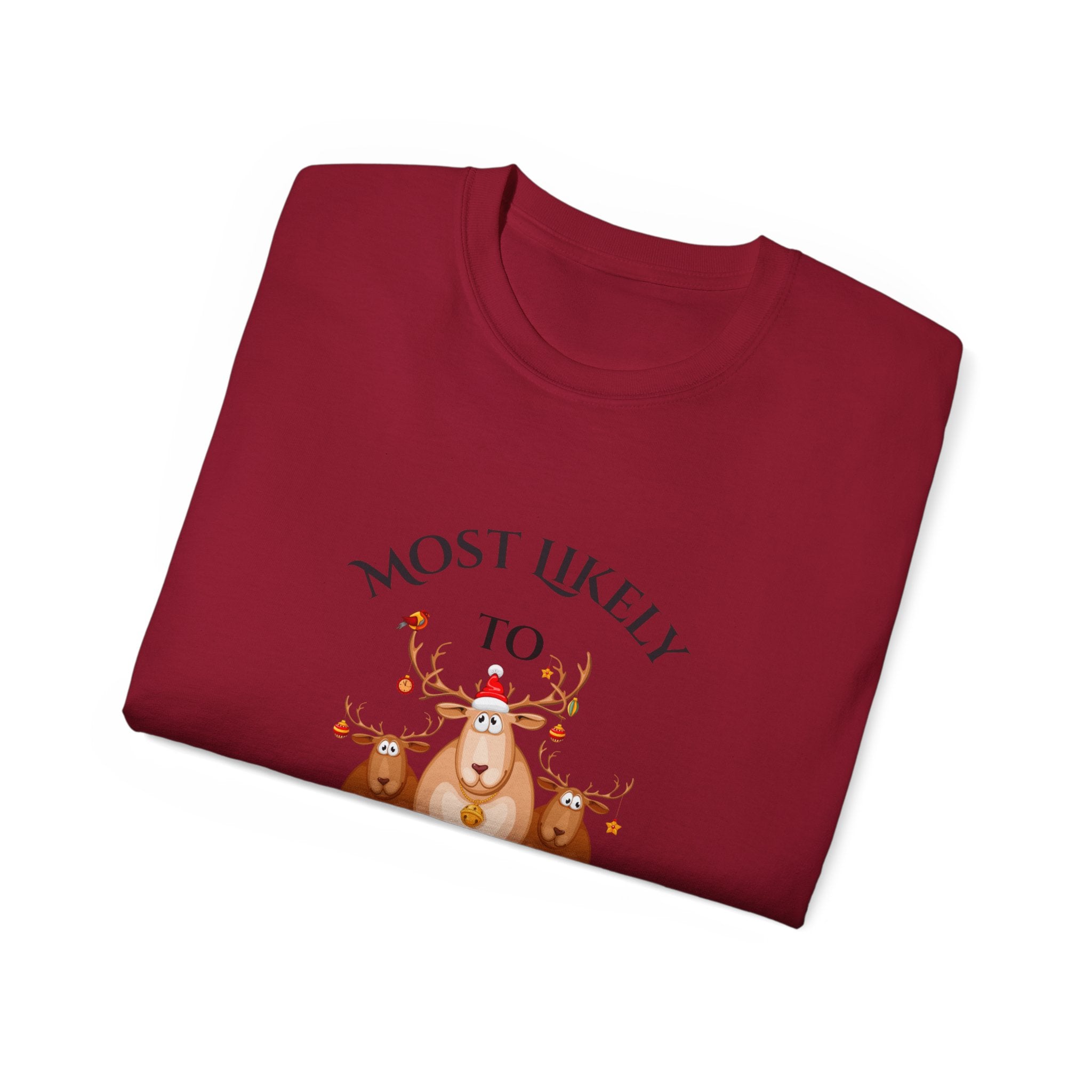 Most Likely To Bring A New Friend To Dinner Tee | Funny Unisex Cotton T-Shirt, Ideal for Parties, Gift for Foodies, Thanksgiving
