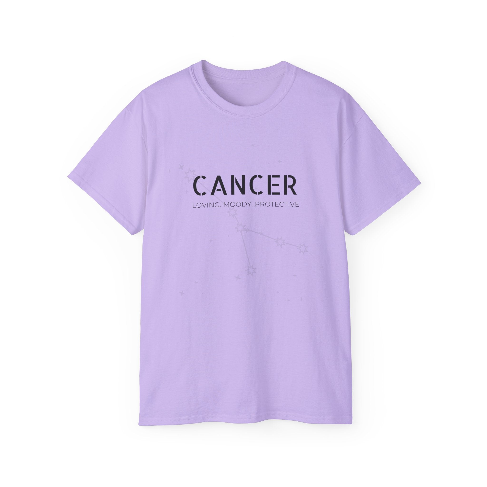 Cancer Zodiac T‑Shirt – Minimalist 'Cancer: Caring, Moody, Protective' Astrology Tee
