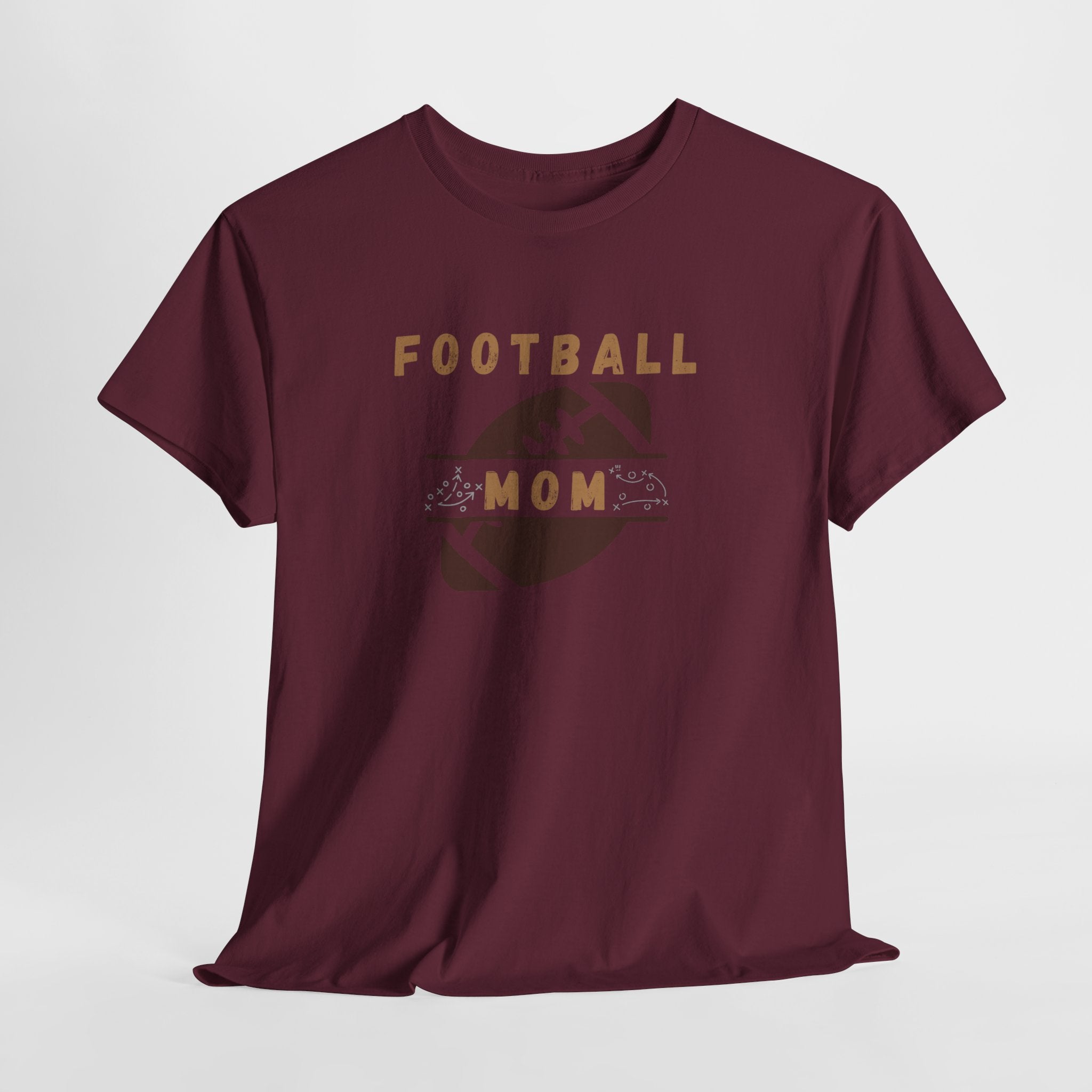 Football Mom T-Shirt — Retro Brown Football Design