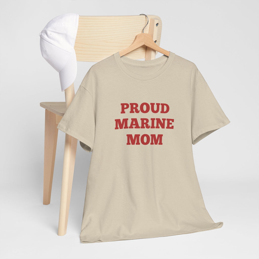 Proud Coast Guard Mom T-Shirt — Military Mom Gift, Blue Text Tee