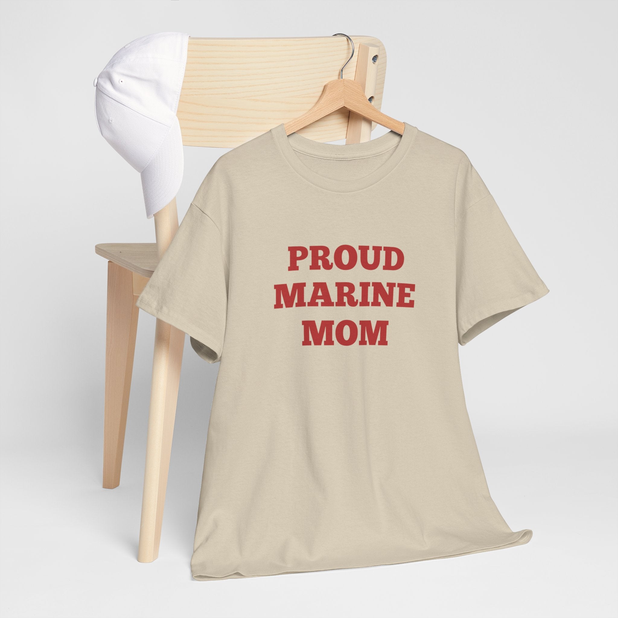 Proud Coast Guard Mom T-Shirt — Military Mom Gift, Blue Text Tee